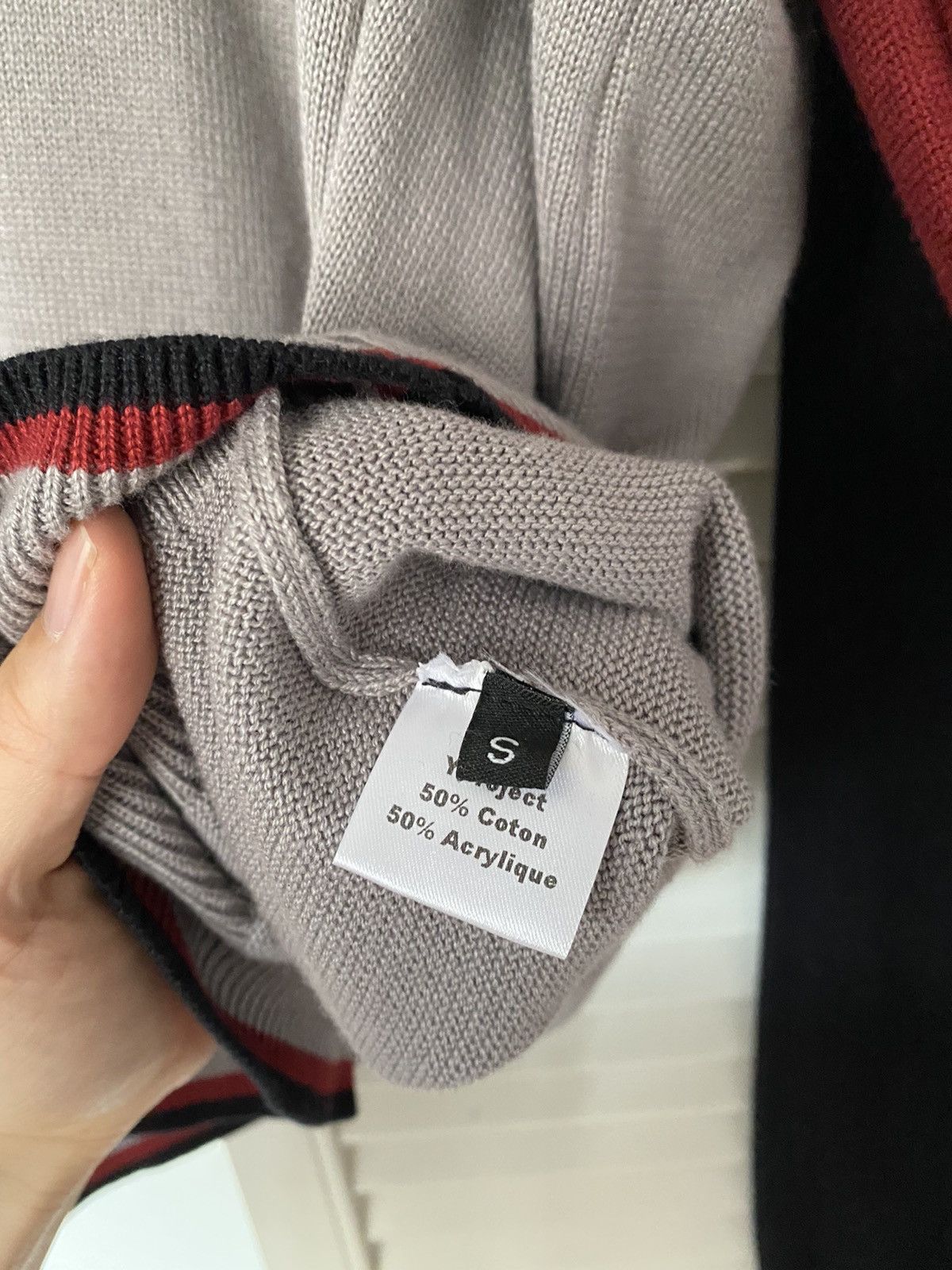 Y/Project Navy Red White Colour Block Hoodie Size US S / EU 44-46 / 1 - 4 Thumbnail