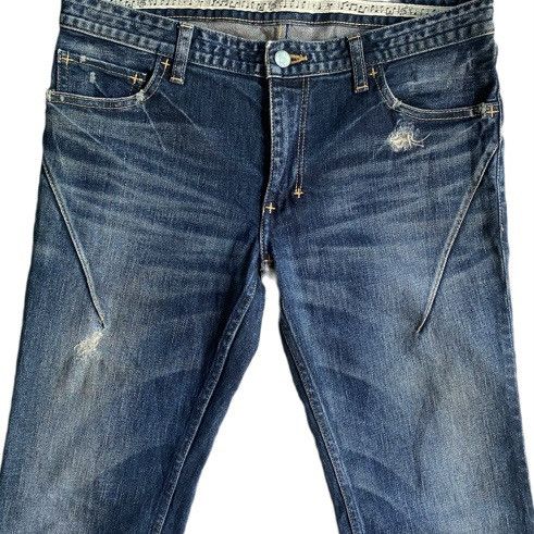 image of Number N Ine N(N) Skinny Low Waist Jeans in Blue, Men's (Size 31)
