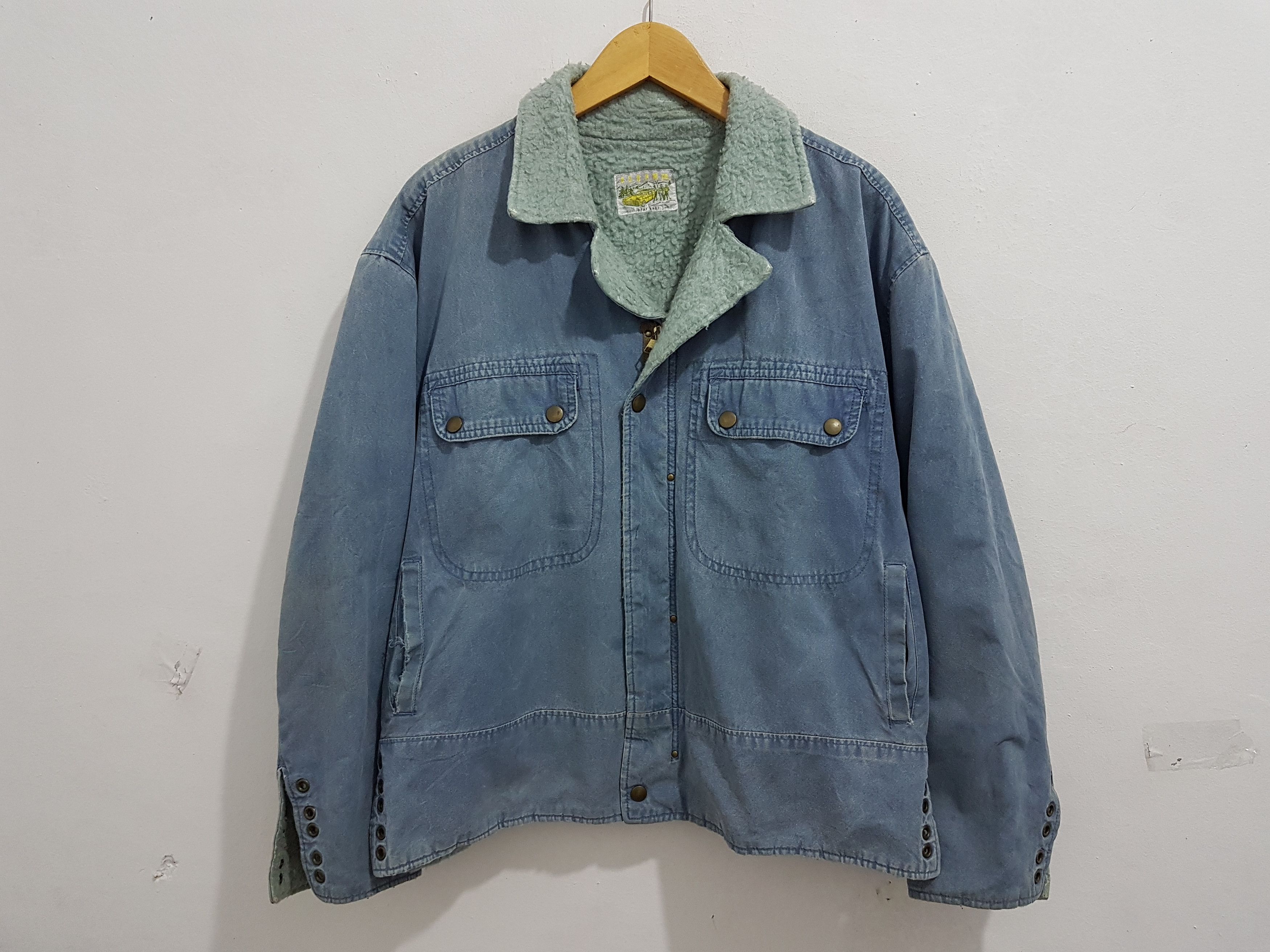 Made In Japan 45 rpm Sherpa Lined Denim Jacket not Kapital