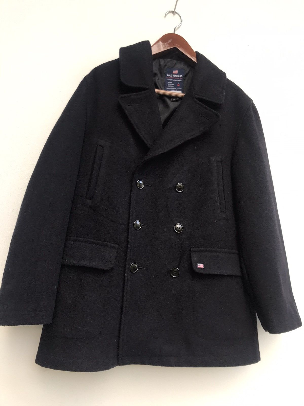 Polo Ralph Lauren × Ralph Lauren Polo Jeans Co. by Ralph Lauren Wool Double Breasted Coat Size US M / EU 48-50 / 2 - 6 Thumbnail