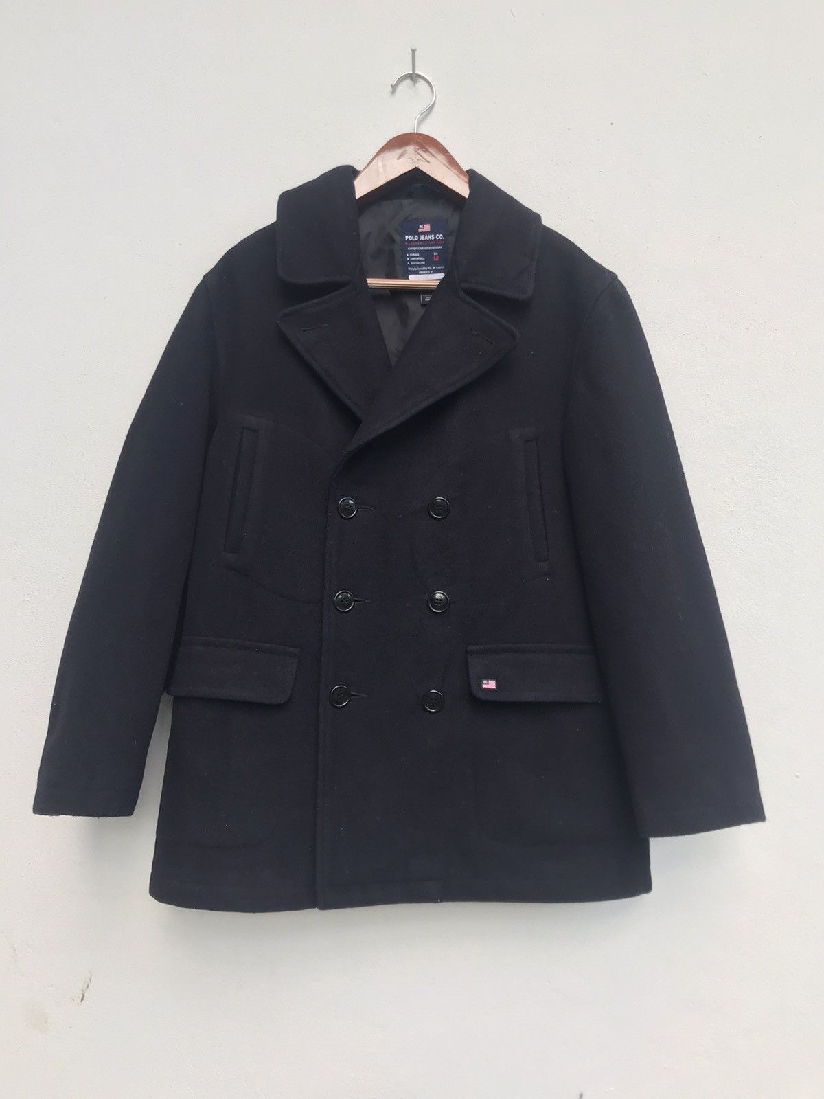 Polo Ralph Lauren × Ralph Lauren Polo Jeans Co. by Ralph Lauren Wool Double Breasted Coat Size US M / EU 48-50 / 2 - 3 Thumbnail