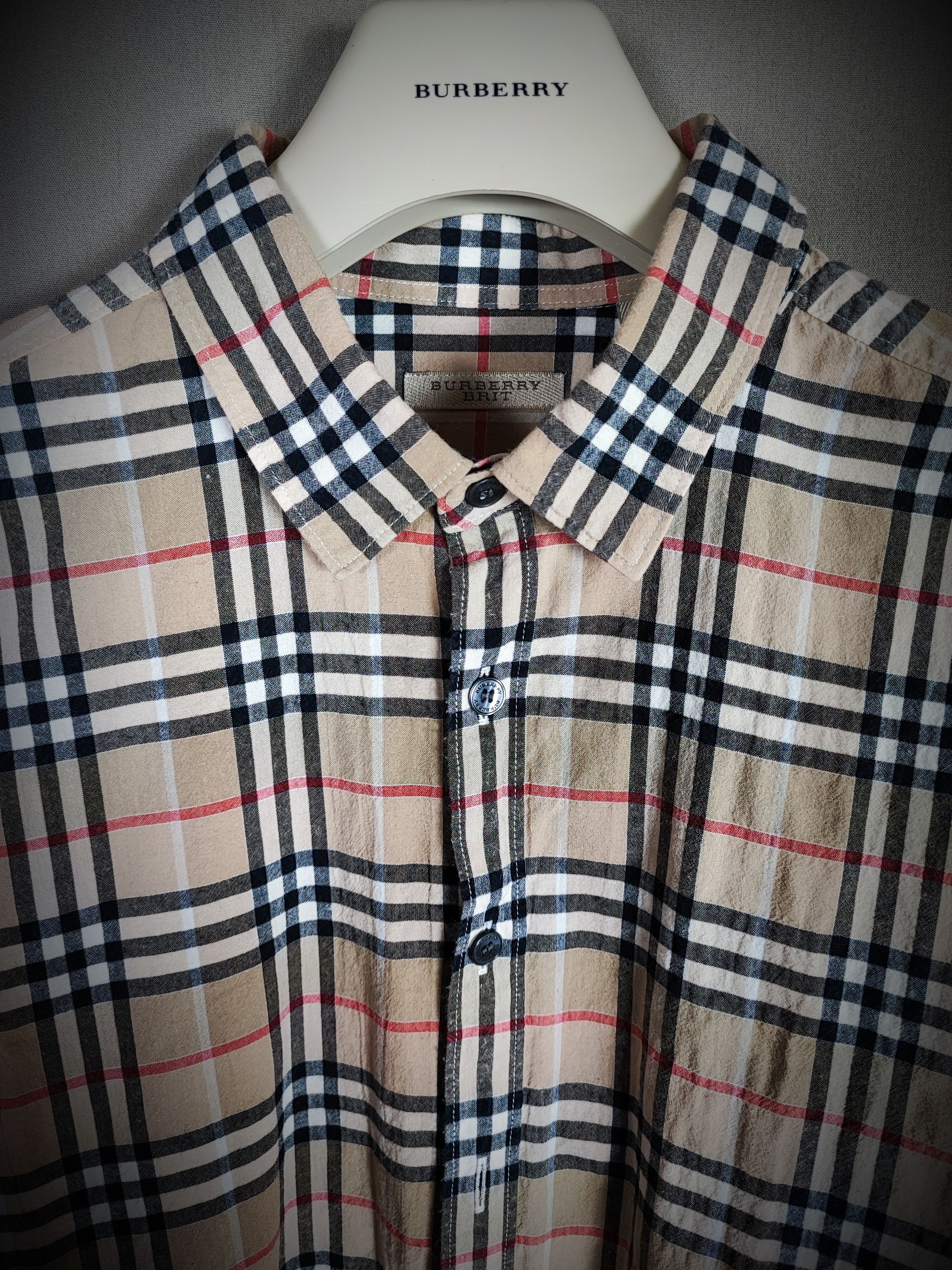 Image of Burberry Shirt The Classic in Tan, Men's (Size XL)