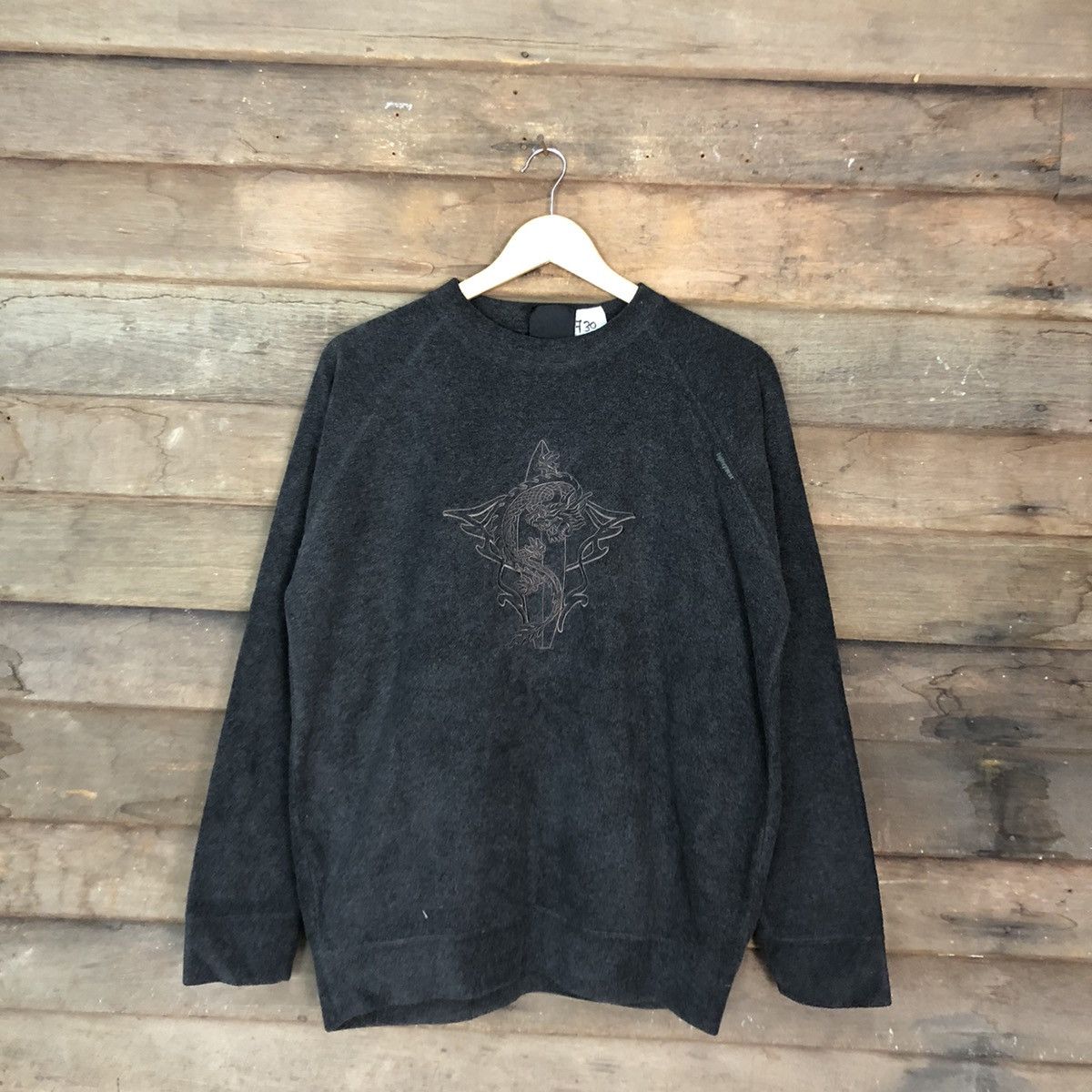Japanese Brand Grass Hiiger dragon vintage Grey Sweatshirt #3730 Size US L / EU 52-54 / 3 - 3 Thumbnail