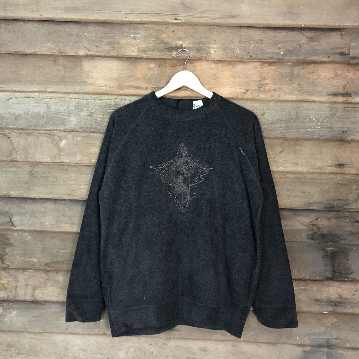 Japanese Brand Grass Hiiger dragon vintage Grey Sweatshirt #3730 Size US L / EU 52-54 / 3 - 1 Thumbnail