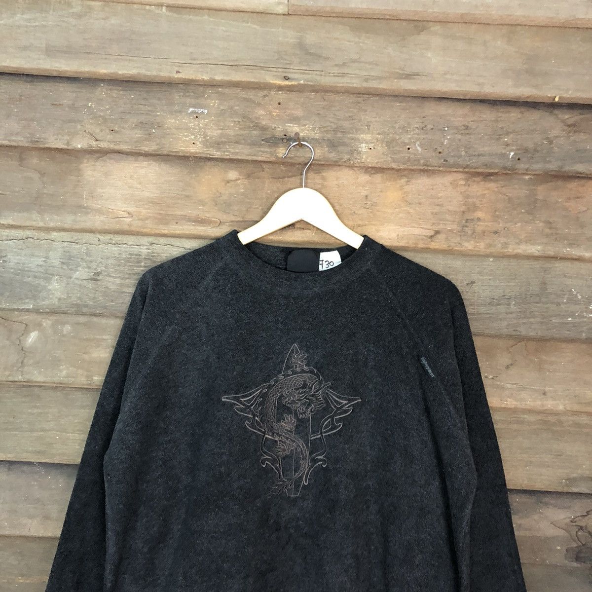 Japanese Brand Grass Hiiger dragon vintage Grey Sweatshirt #3730 Size US L / EU 52-54 / 3 - 9 Thumbnail