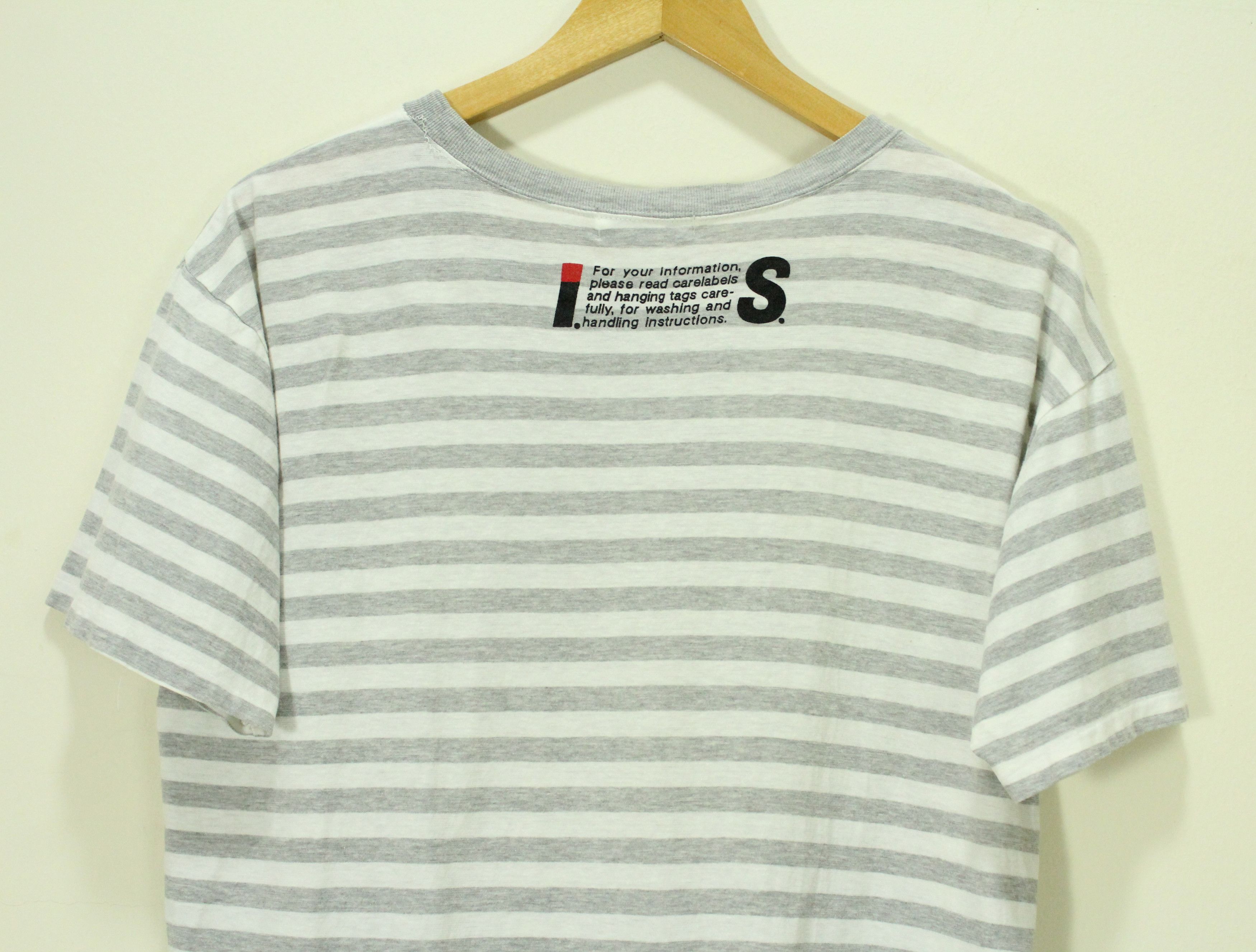 Issey Miyake Vintage 80s ISSEY MIYAKE T Shirt IS Spell Out Logo