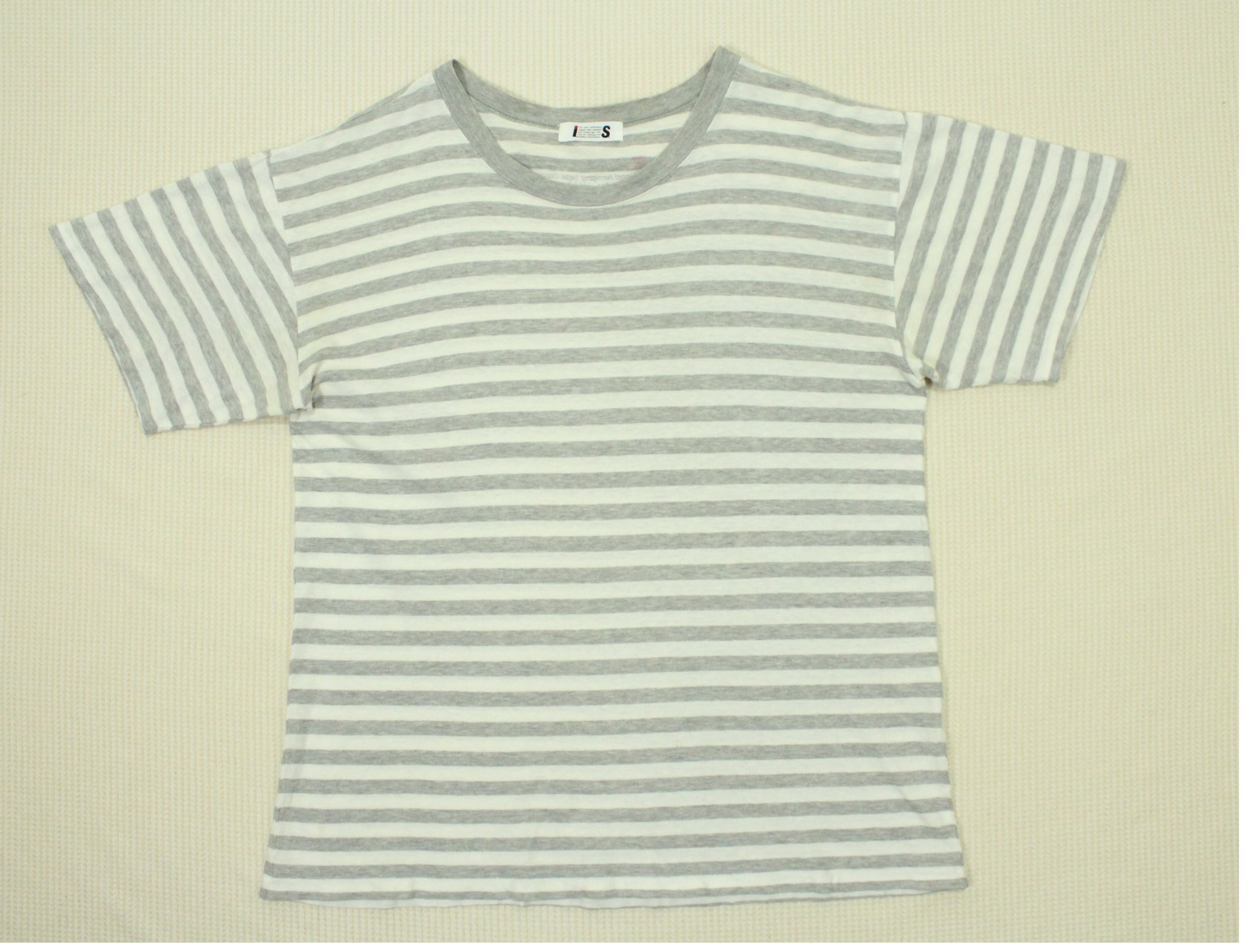 Issey Miyake × Tsumori Chisato Vintage 80s ISSEY MIYAKE T Shirt IS Spell Out Logo Stripe Size M / US 6-8 / IT 42-44 - 4 Thumbnail