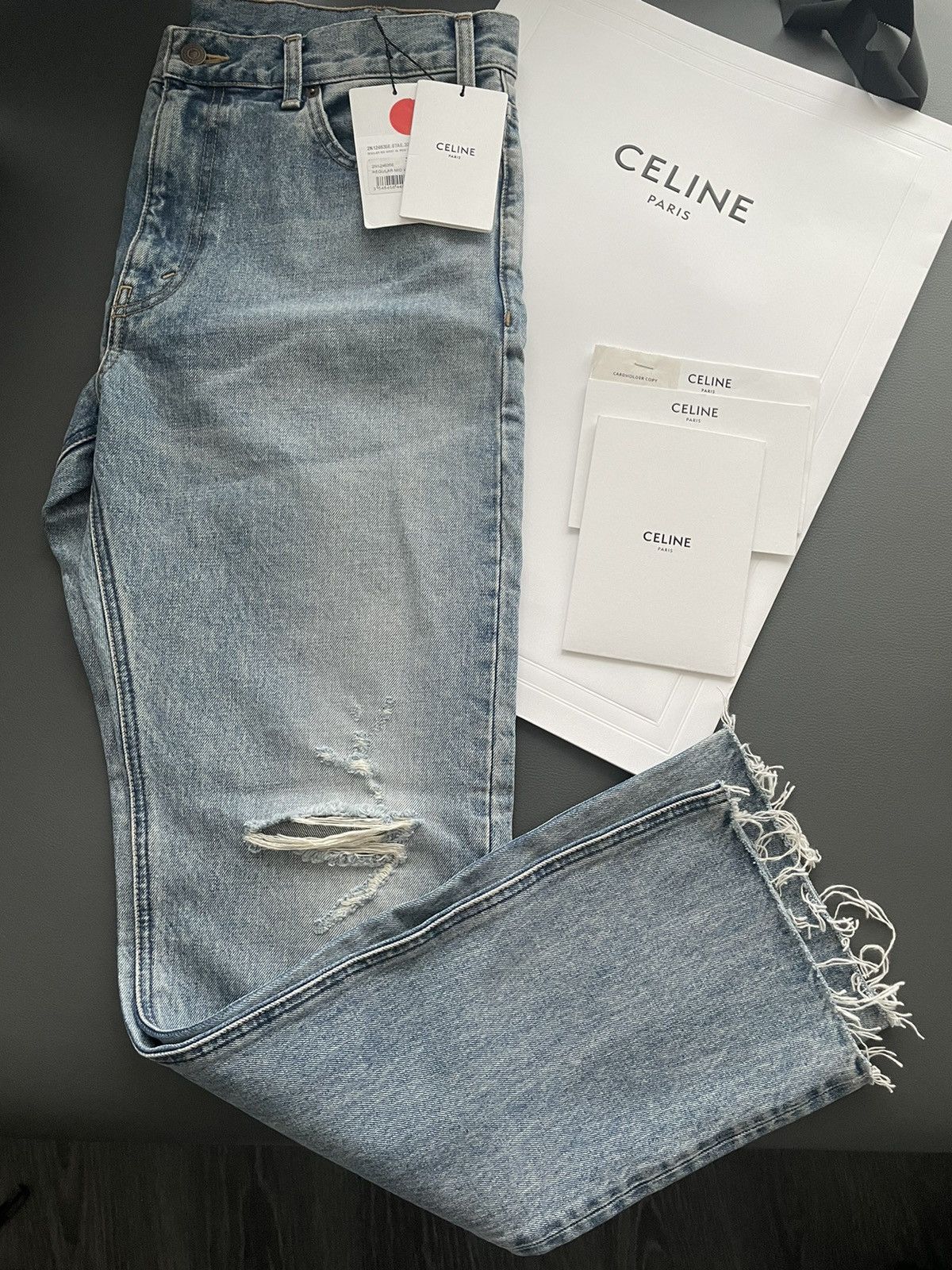 Celine × Hedi Slimane Extremely Rare Sold-out Brand NEW Celine Trash Crash Denim Size US 32 / EU 48 - 17 Thumbnail