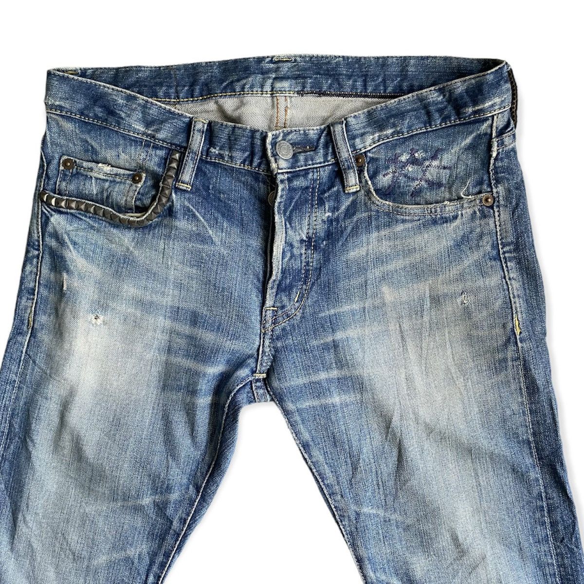 Hysteric Glamour Knees Ripped Stretch Skinny Jeans Size US 30 / EU 46 - 2 Thumbnail