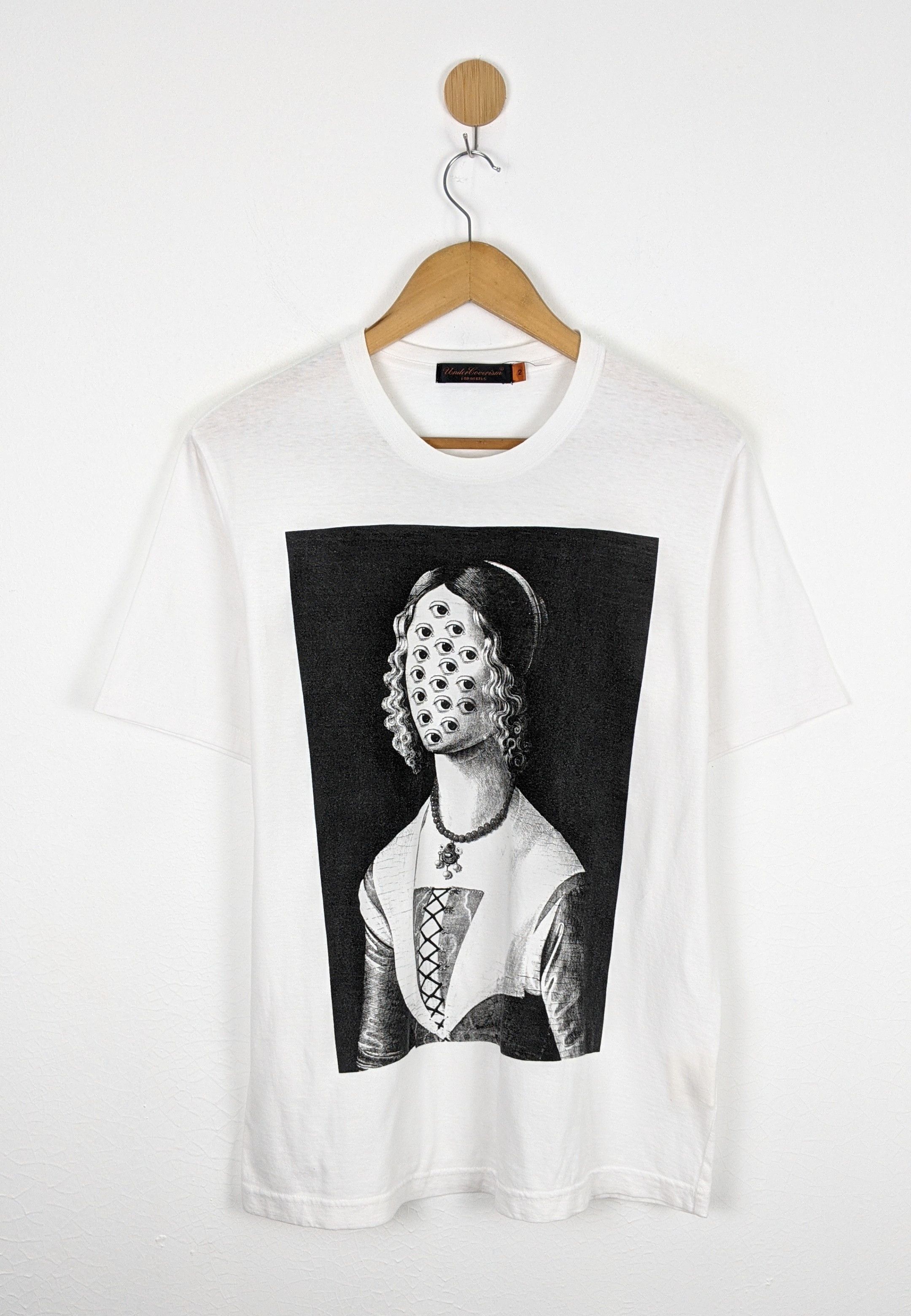 image of Undercover Guruguru Art Of Eye Shirt in White, Men's (Size Medium)