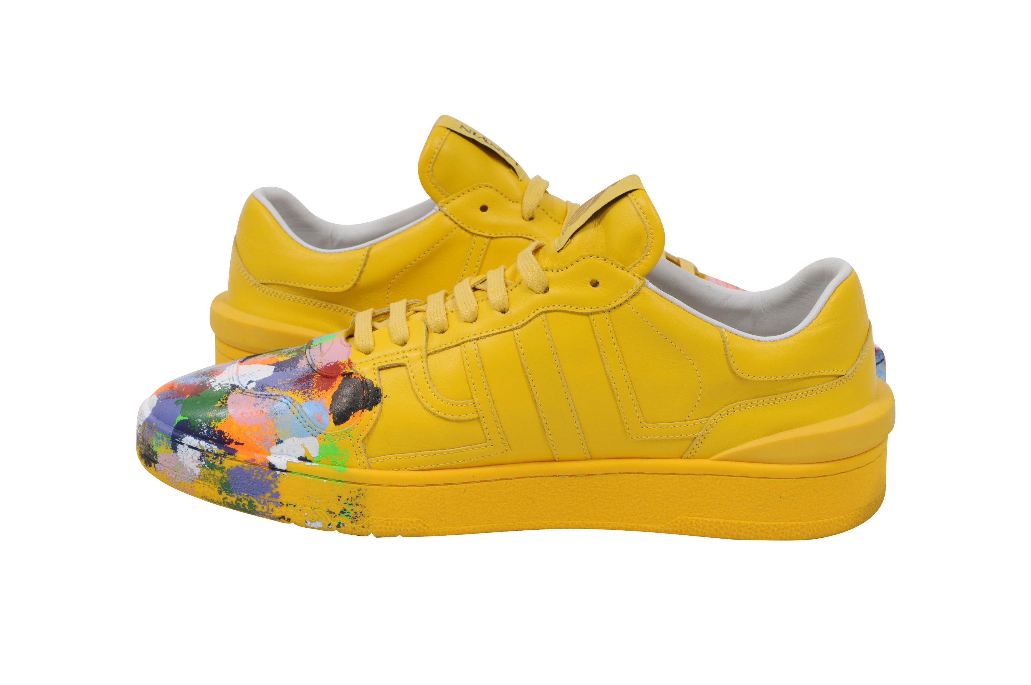 Gallery Dept. × Lanvin Galley Dept Clay Painted Yellow Leather Sneakers - 00856 Size US 10 / EU 43 - 5 Thumbnail