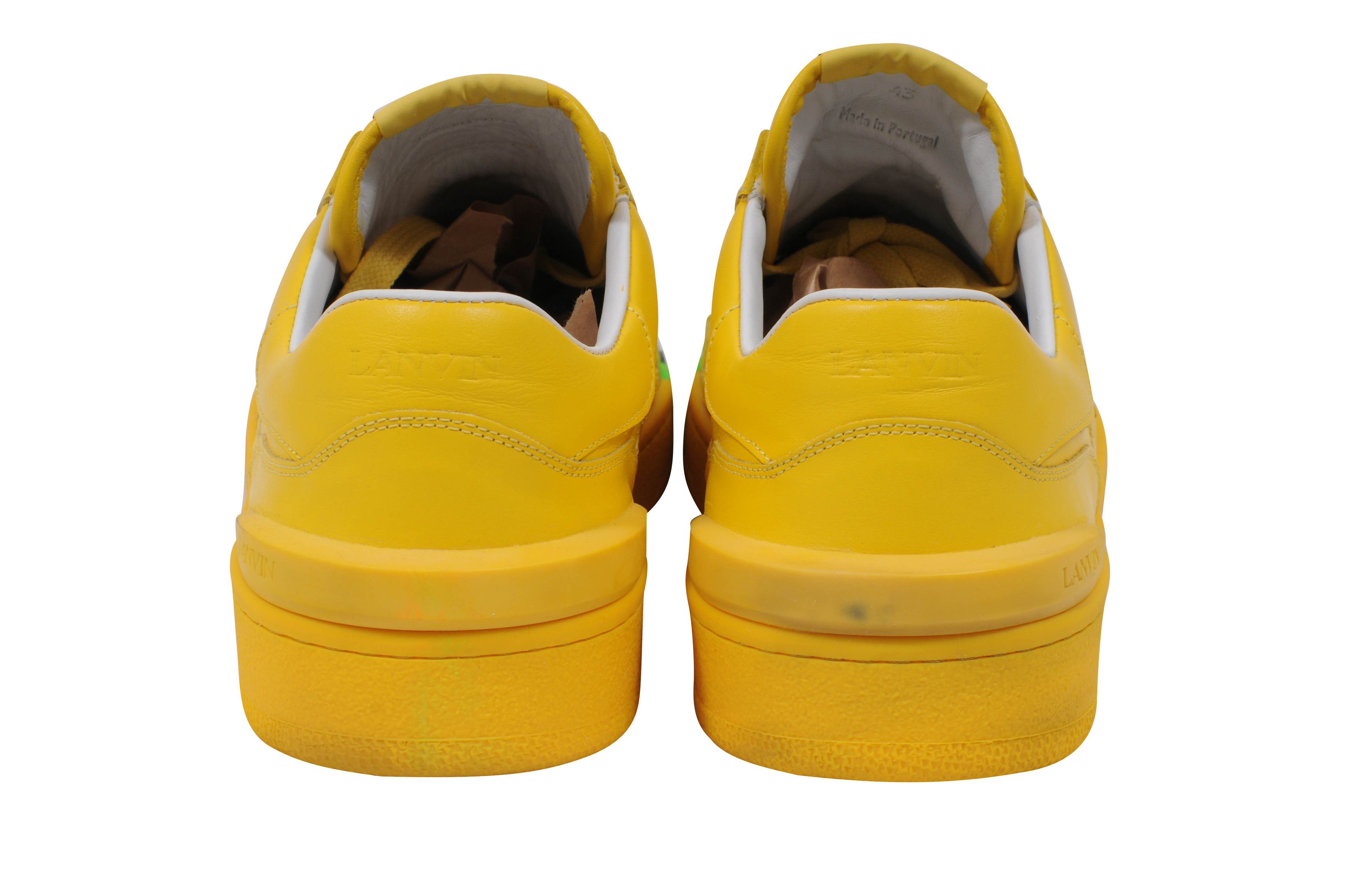 Gallery Dept. × Lanvin Galley Dept Clay Painted Yellow Leather Sneakers - 00856 Size US 10 / EU 43 - 6 Thumbnail