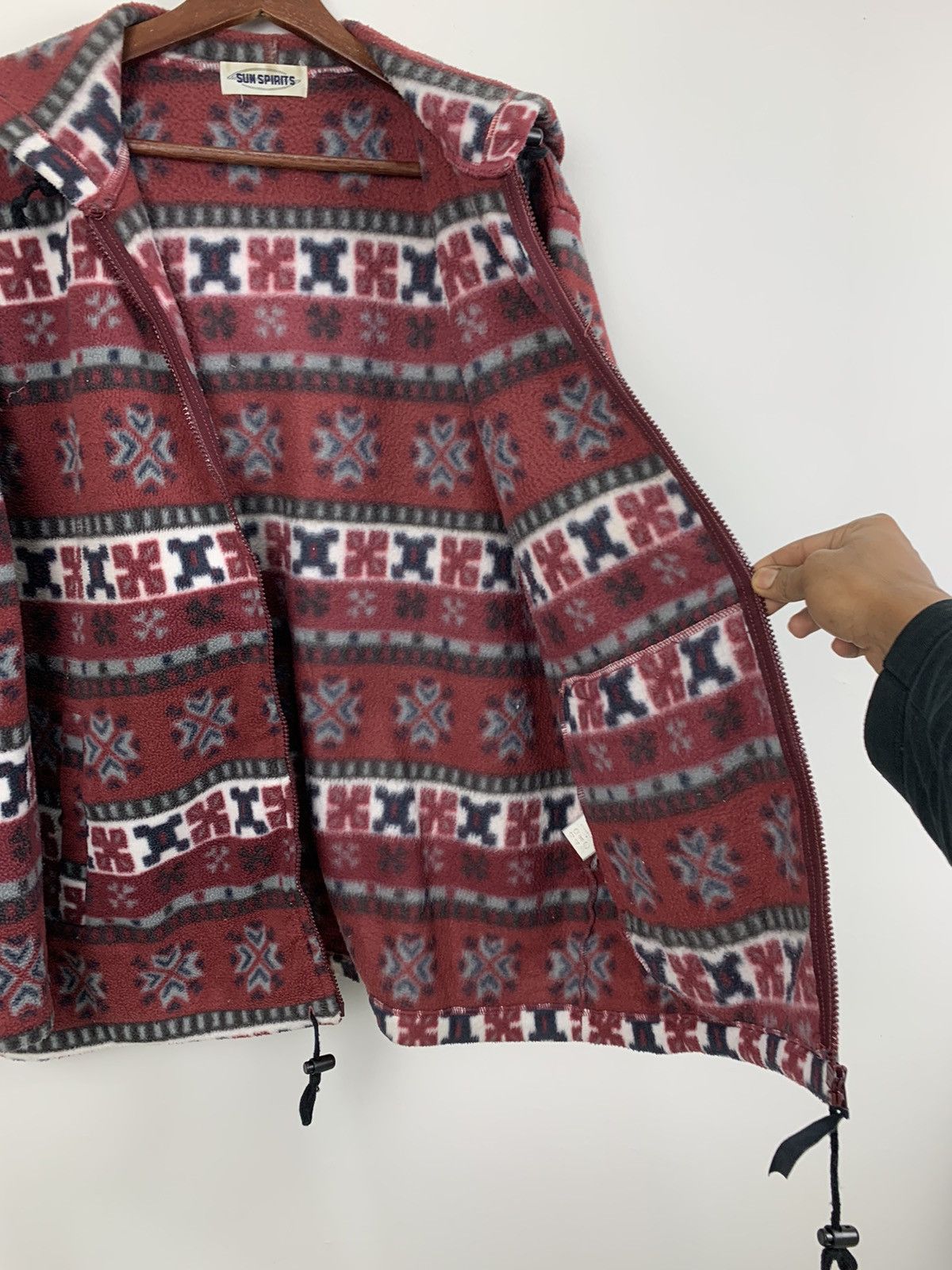 Japanese Brand × Native SUN SPIRIT Fleece Navajo Native Pattern Isle Hoodie Jacket Size US L / EU 52-54 / 3 - 16 Thumbnail