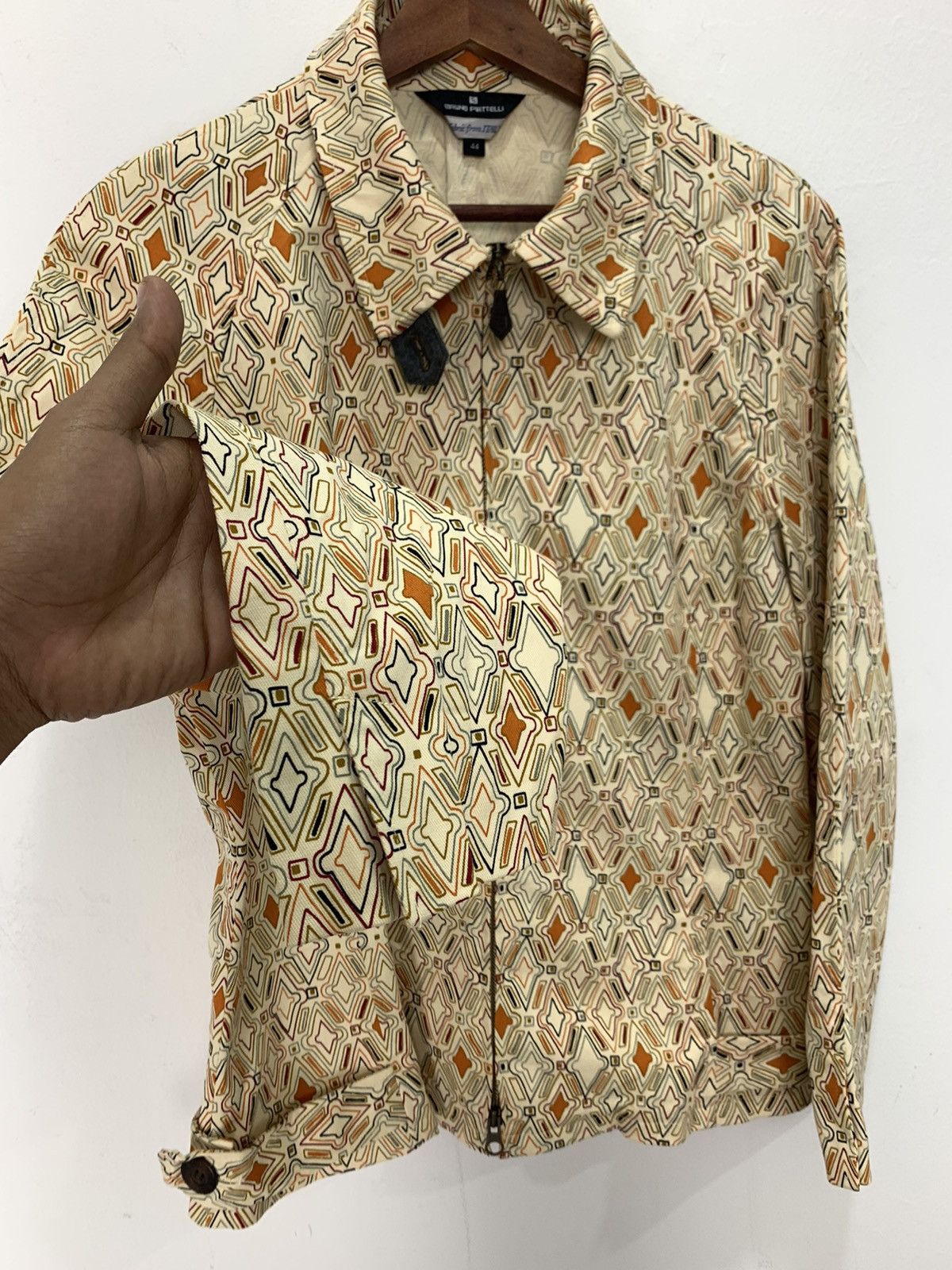 Bruno Piattelli BRUNO PIATTELLI ROMA Fullprint Allover Denim Blouse Jacket Size US M / EU 48-50 / 2 - 11 Thumbnail