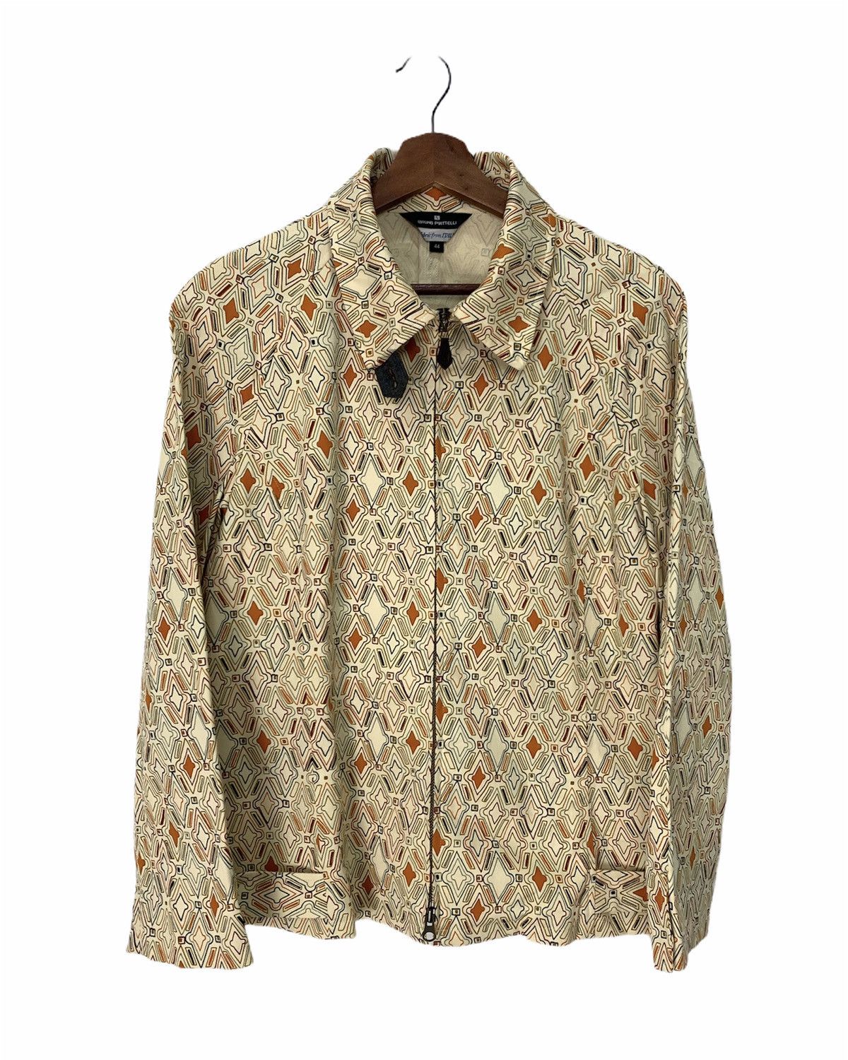 Bruno Piattelli BRUNO PIATTELLI ROMA Fullprint Allover Denim Blouse Jacket Size US M / EU 48-50 / 2 - 1 Thumbnail