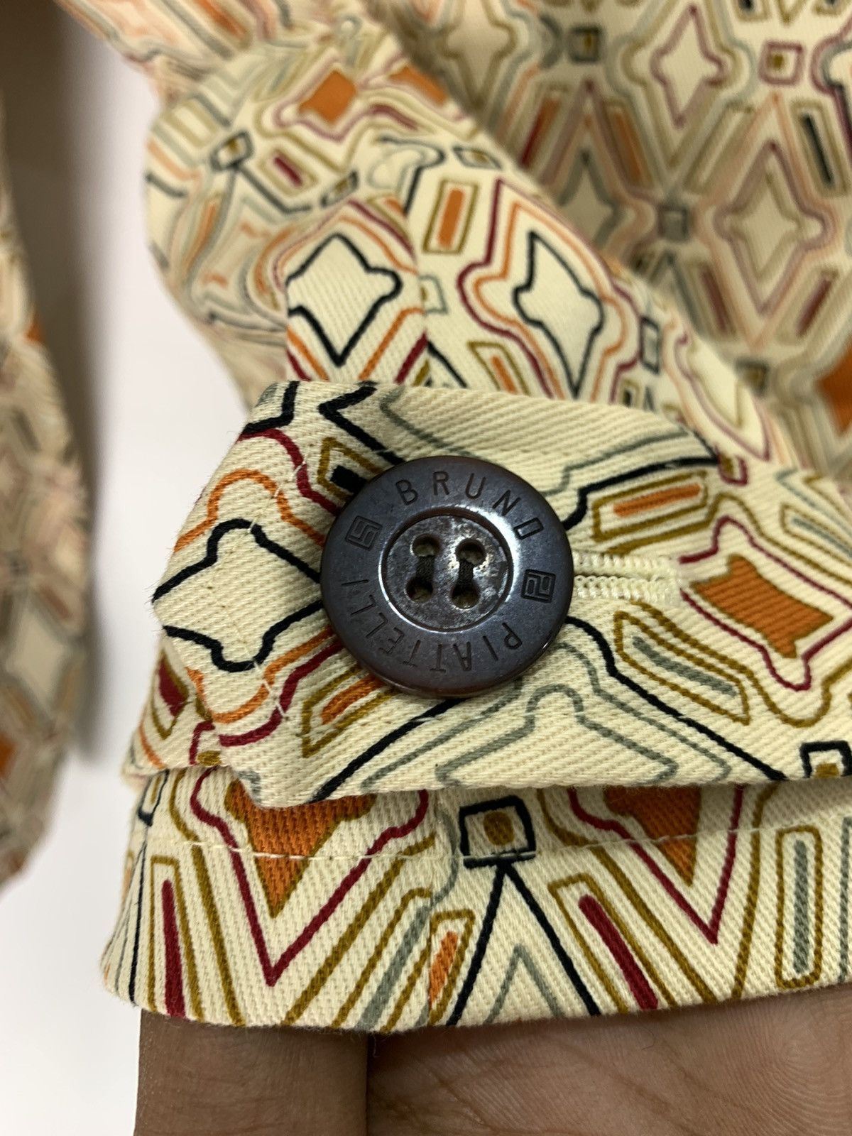 Bruno Piattelli BRUNO PIATTELLI ROMA Fullprint Allover Denim Blouse Jacket Size US M / EU 48-50 / 2 - 14 Thumbnail