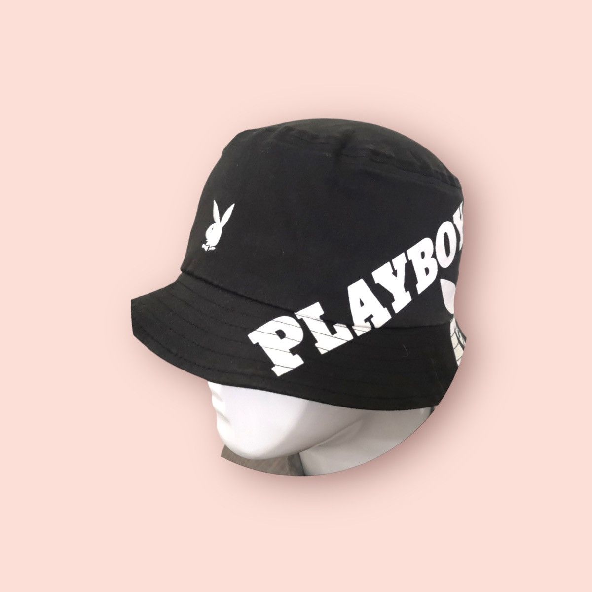 Playboy RARE VINTAGE PLAYBOY BUNNY SPELLOUTS BUCKET HAT Size ONE SIZE - 4 Thumbnail
