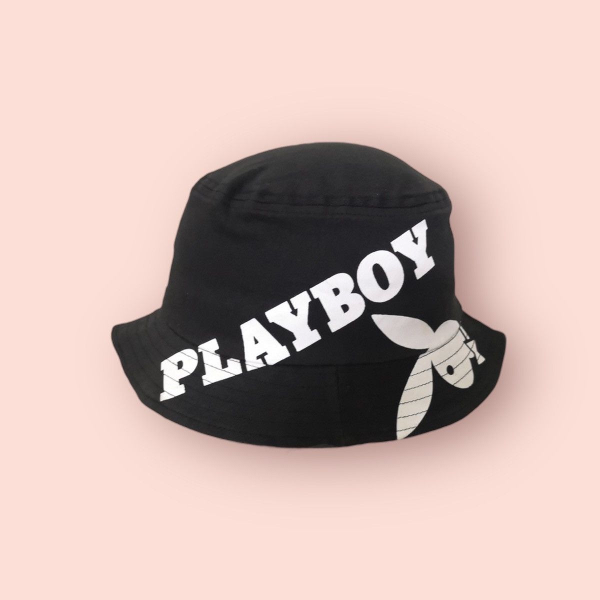 Playboy RARE VINTAGE PLAYBOY BUNNY SPELLOUTS BUCKET HAT Size ONE SIZE - 6 Thumbnail