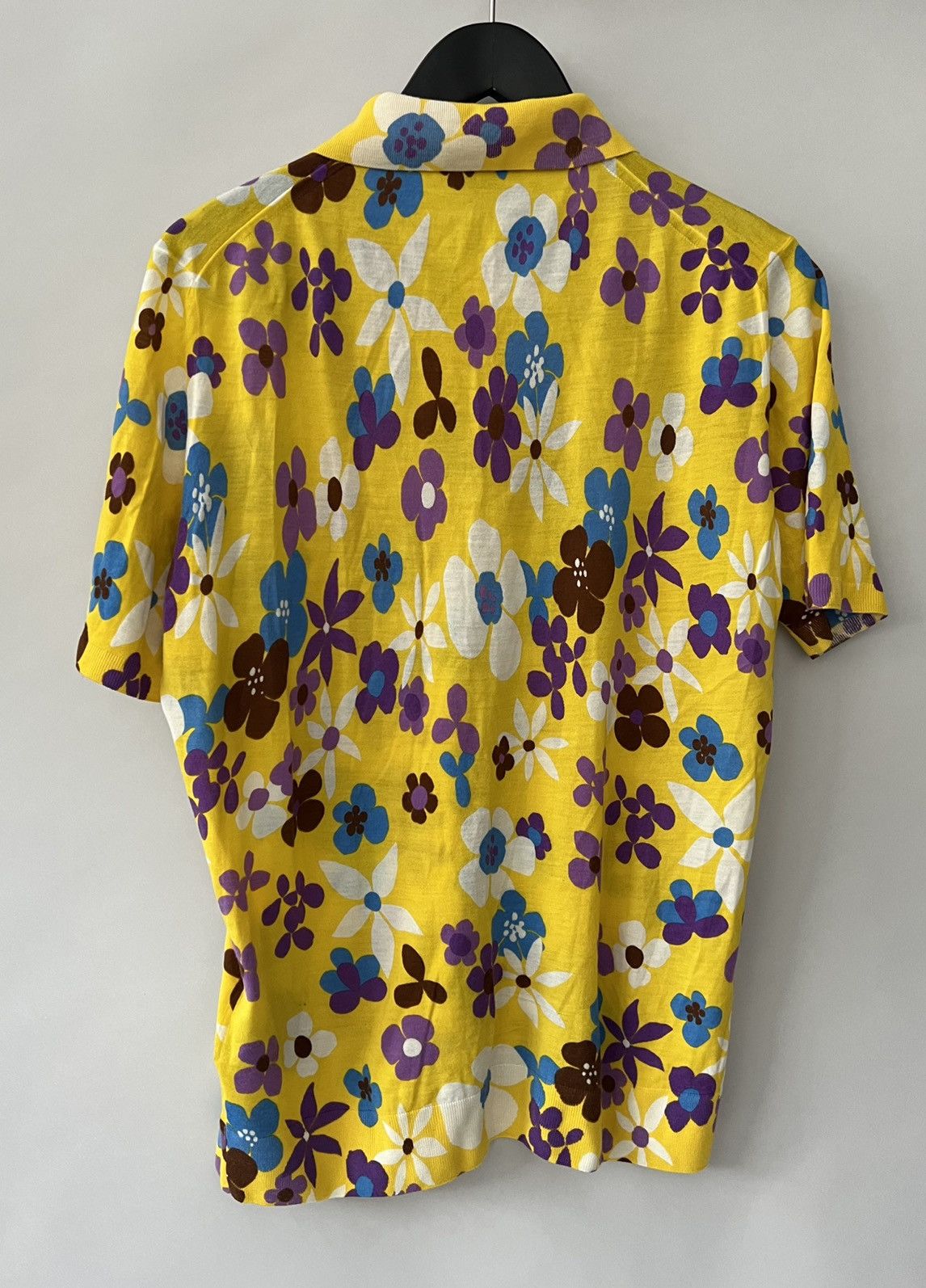 Prada Prada Floral Print Polo Shirt Size US L / EU 52-54 / 3 - 2 Thumbnail