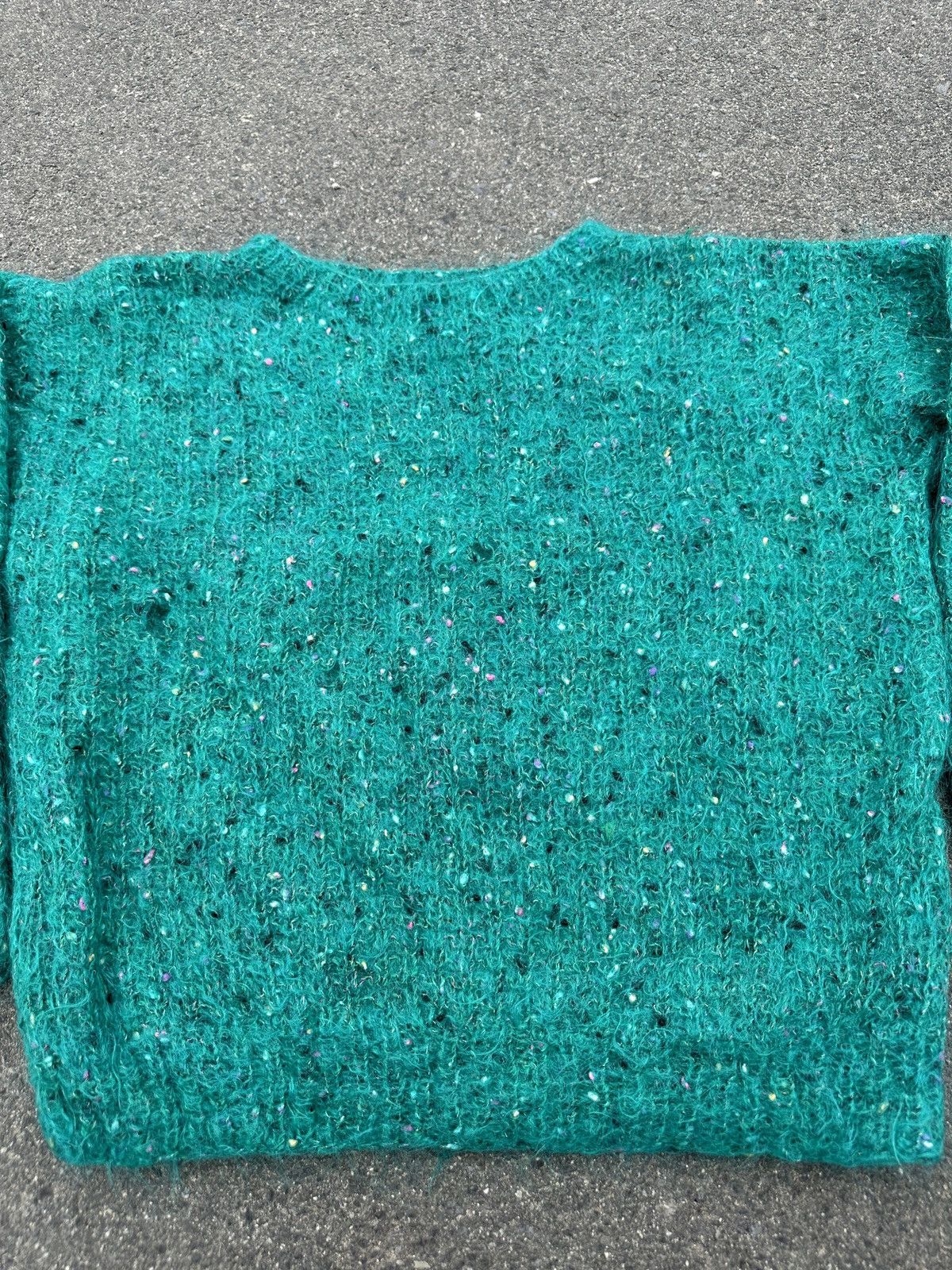 Japanese Brand Vintage Fuzzy Boxy Knit Crewneck Sweater Size US L / EU 52-54 / 3 - 3 Thumbnail