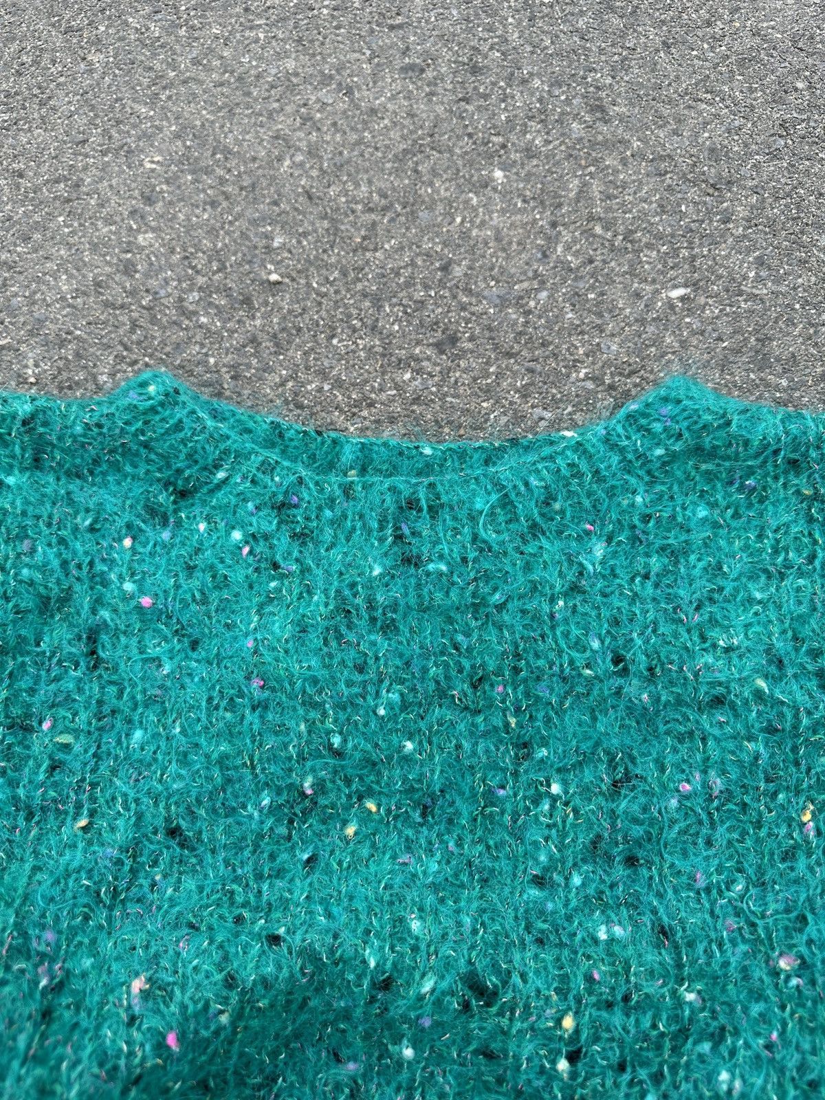 Japanese Brand Vintage Fuzzy Boxy Knit Crewneck Sweater Size US L / EU 52-54 / 3 - 4 Thumbnail