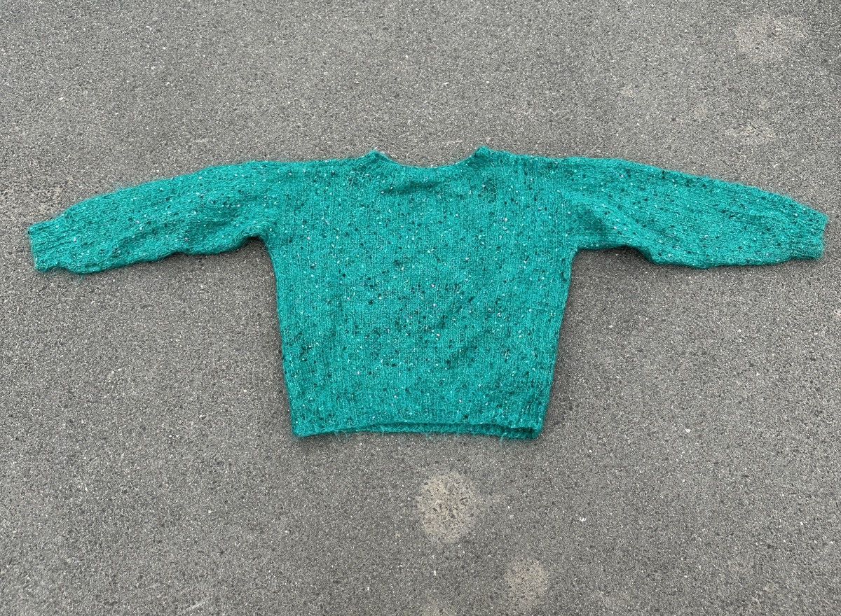 Japanese Brand Vintage Fuzzy Boxy Knit Crewneck Sweater Size US L / EU 52-54 / 3 - 2 Thumbnail