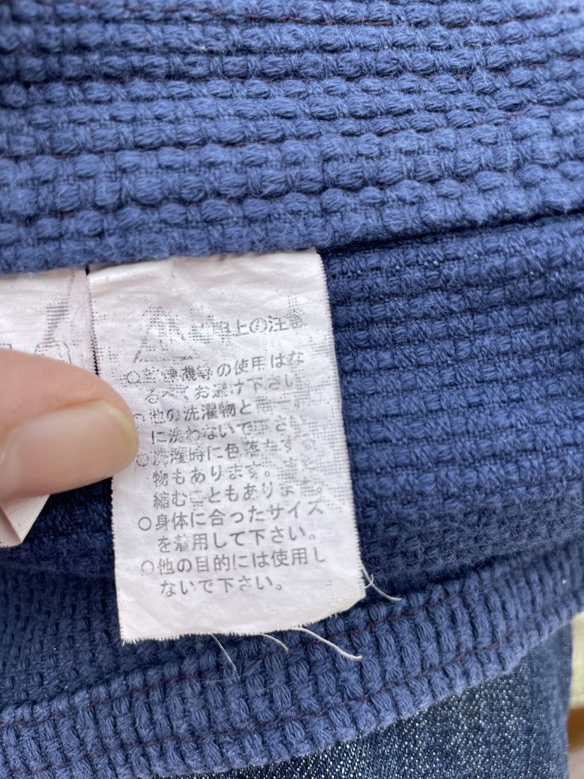 Indigo × Vintage Kimono Indigo Sashiko Boro Stitching Japan Samurai Size US M / EU 48-50 / 2 - 13 Thumbnail