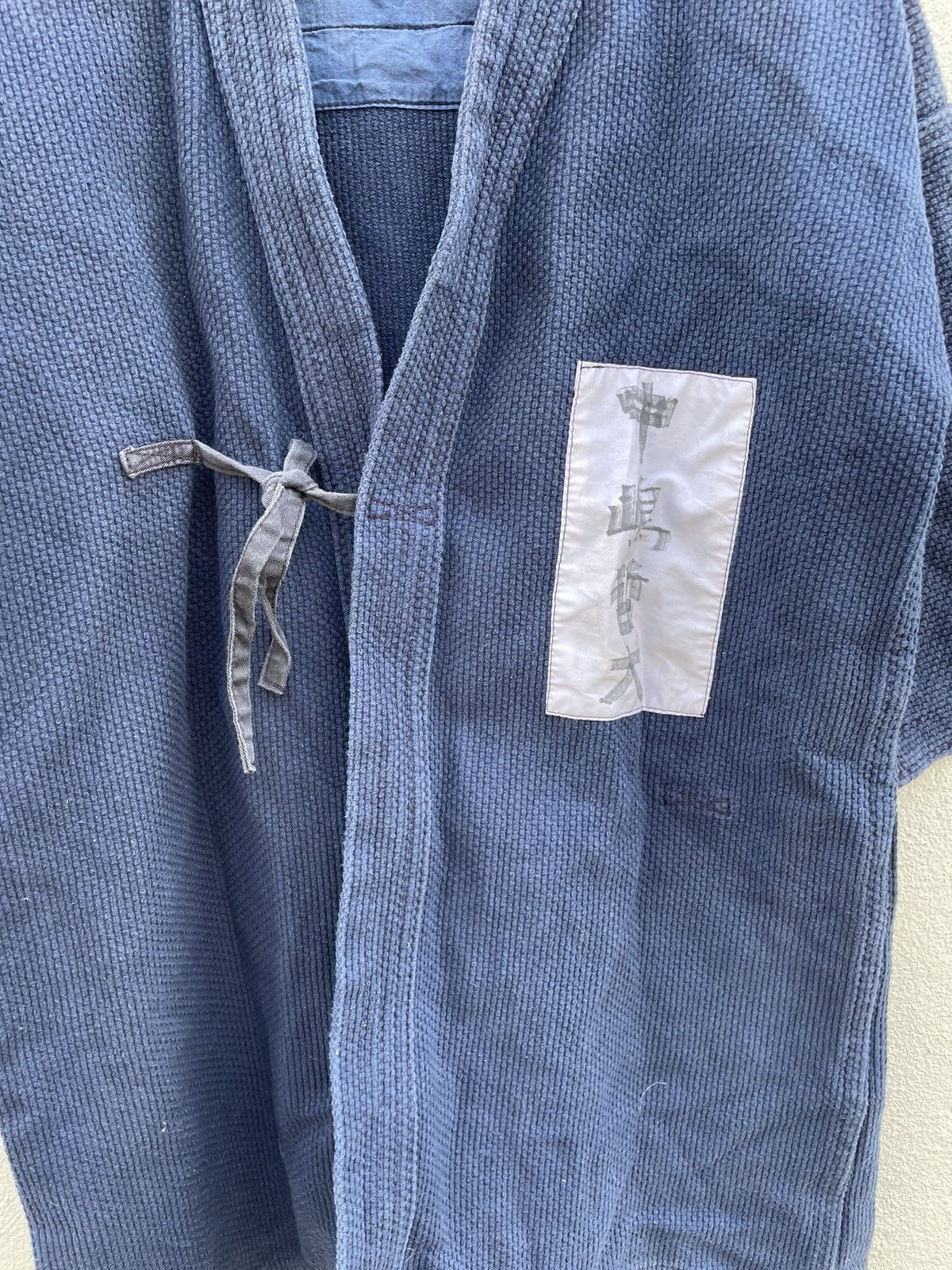 Indigo × Vintage Kimono Indigo Sashiko Boro Stitching Japan Samurai Size US M / EU 48-50 / 2 - 4 Thumbnail