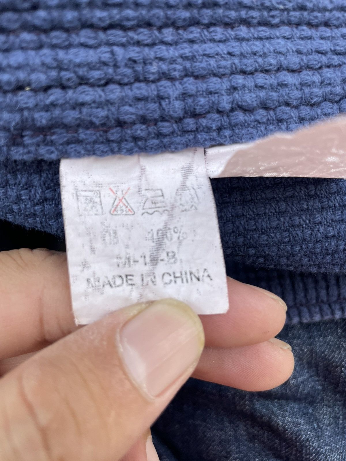 Indigo × Vintage Kimono Indigo Sashiko Boro Stitching Japan Samurai Size US M / EU 48-50 / 2 - 14 Thumbnail