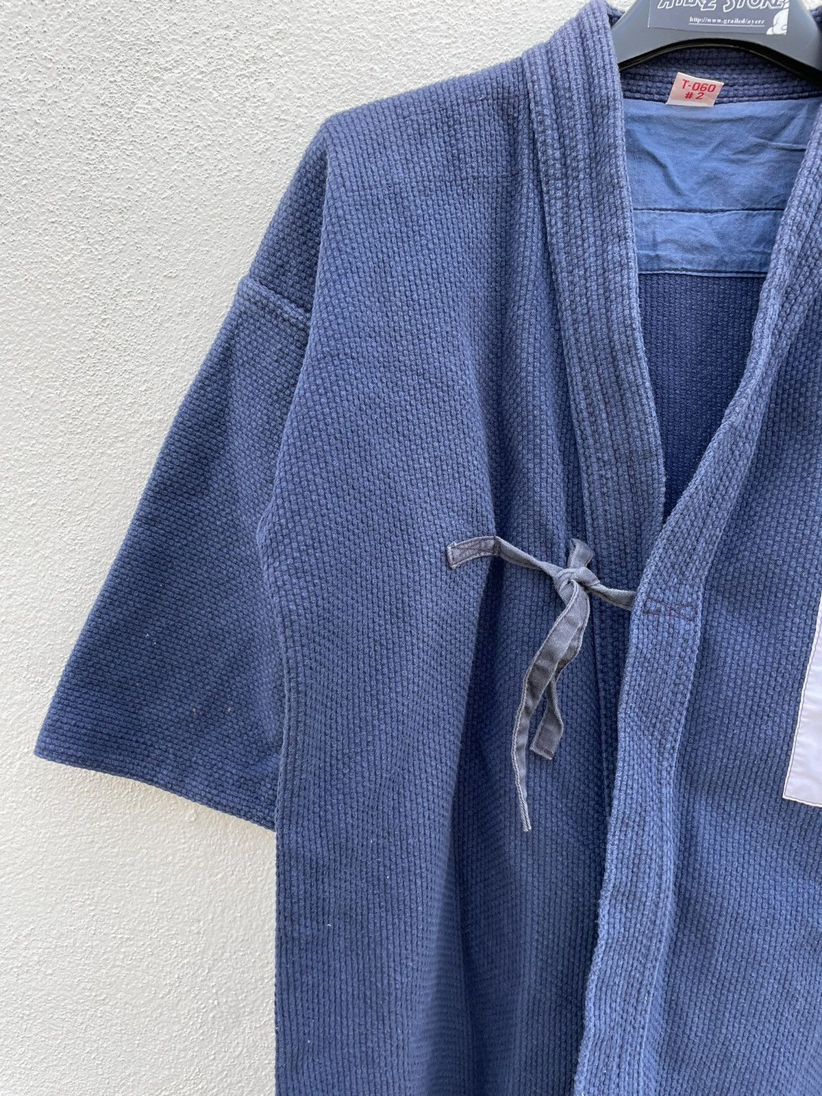 Indigo × Vintage Kimono Indigo Sashiko Boro Stitching Japan Samurai Size US M / EU 48-50 / 2 - 3 Thumbnail