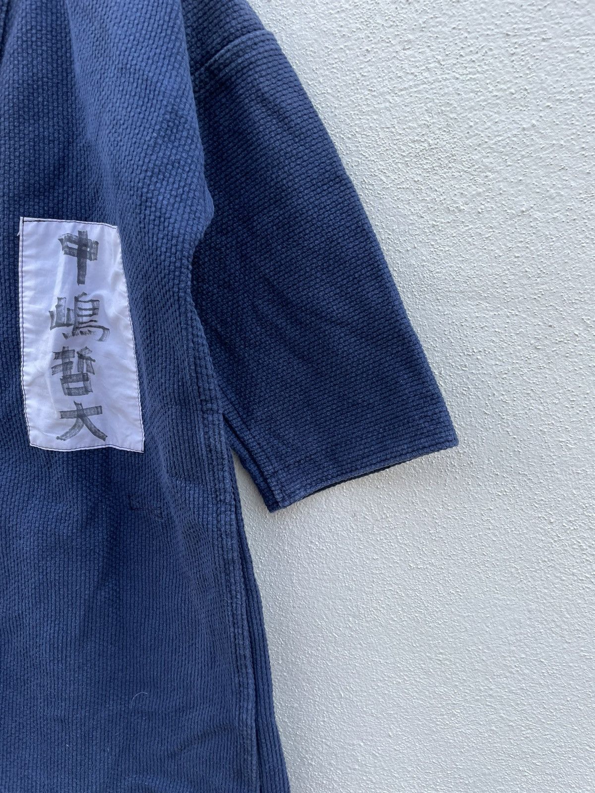 Indigo × Vintage Kimono Indigo Sashiko Boro Stitching Japan Samurai Size US M / EU 48-50 / 2 - 6 Thumbnail