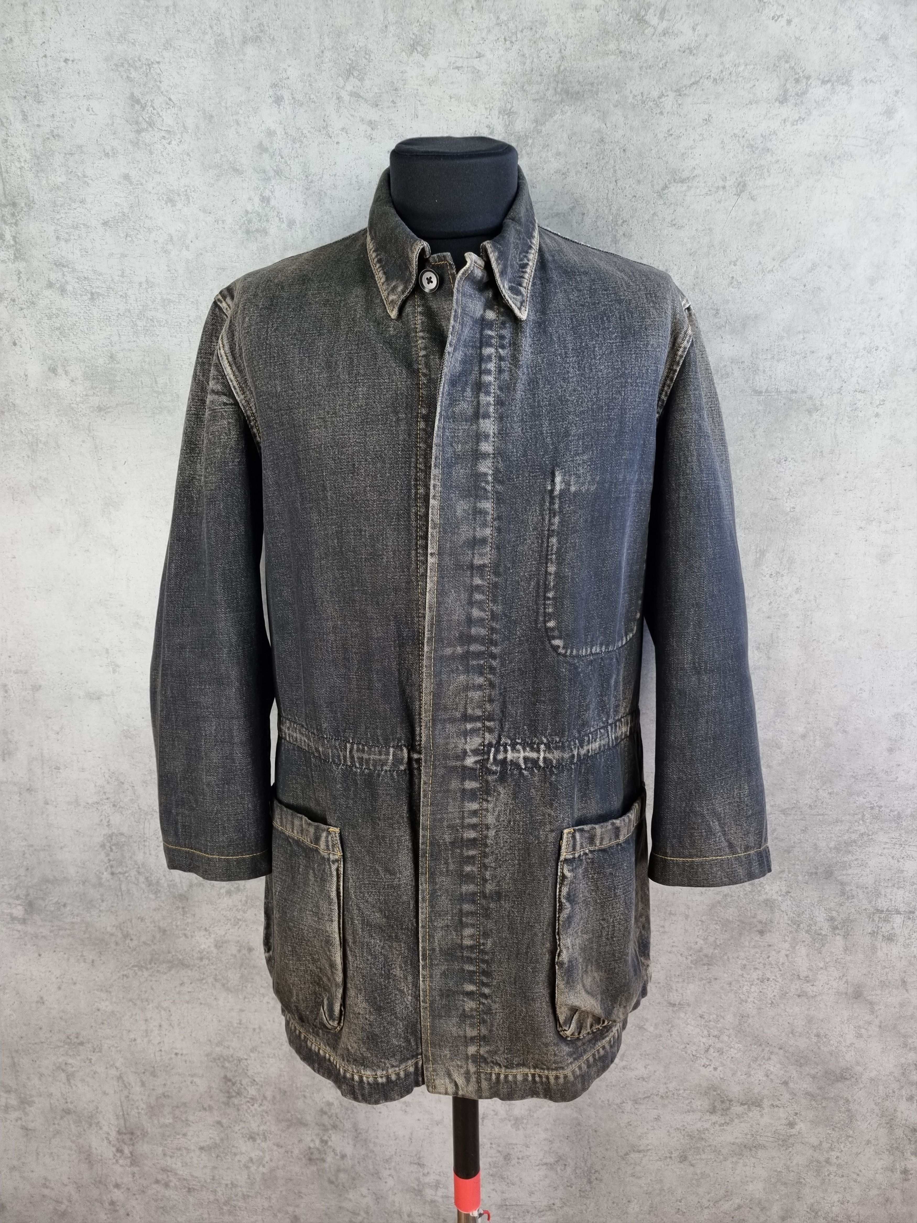 Yohji Yamamoto 2002SS Yohji Yamamoto Pour Homme Selvedge Jacket Size US L / EU 52-54 / 3 - 11 Thumbnail