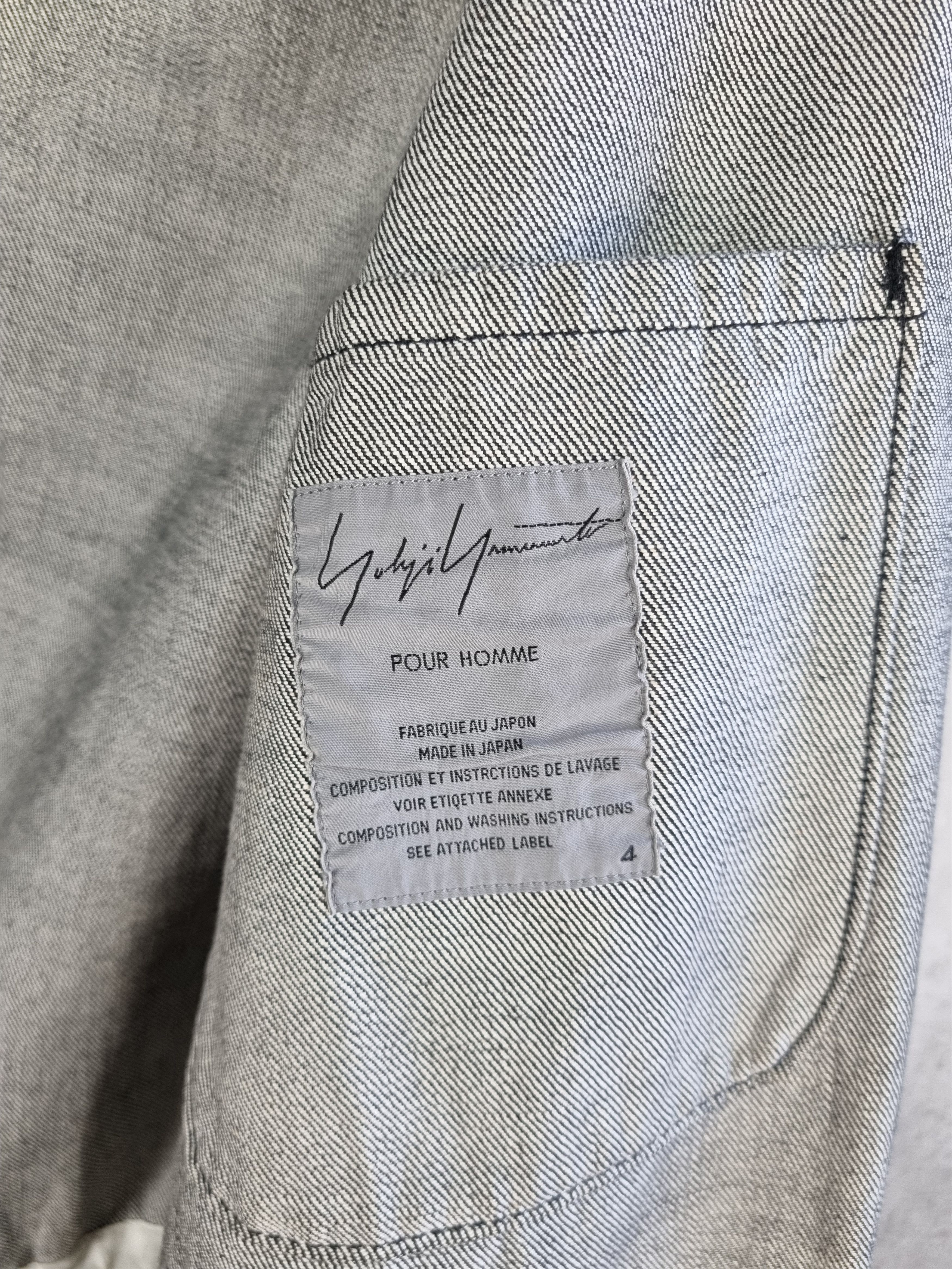 Yohji Yamamoto 2002SS Yohji Yamamoto Pour Homme Selvedge Jacket Size US L / EU 52-54 / 3 - 18 Thumbnail