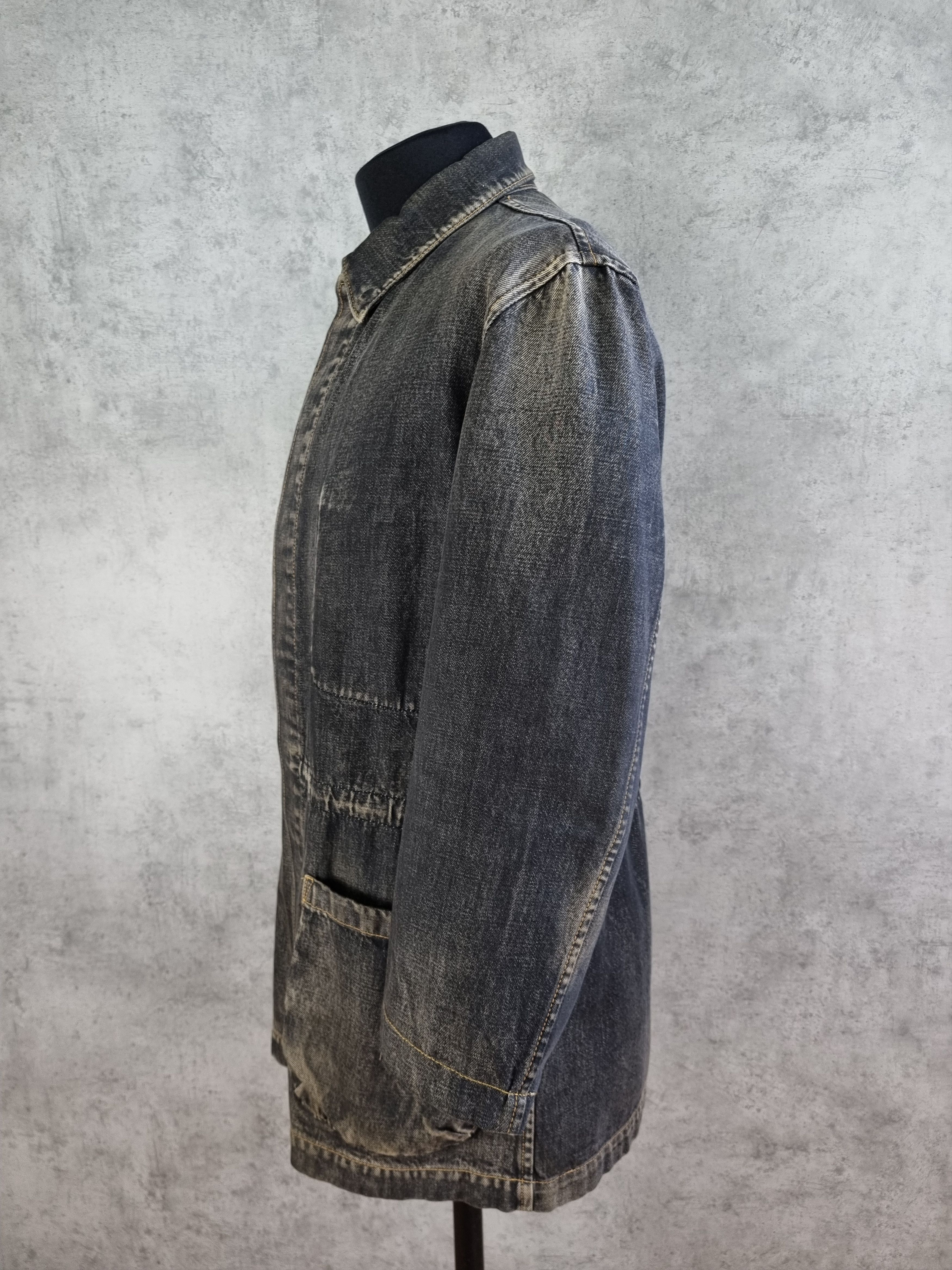Yohji Yamamoto 2002SS Yohji Yamamoto Pour Homme Selvedge Jacket Size US L / EU 52-54 / 3 - 7 Thumbnail