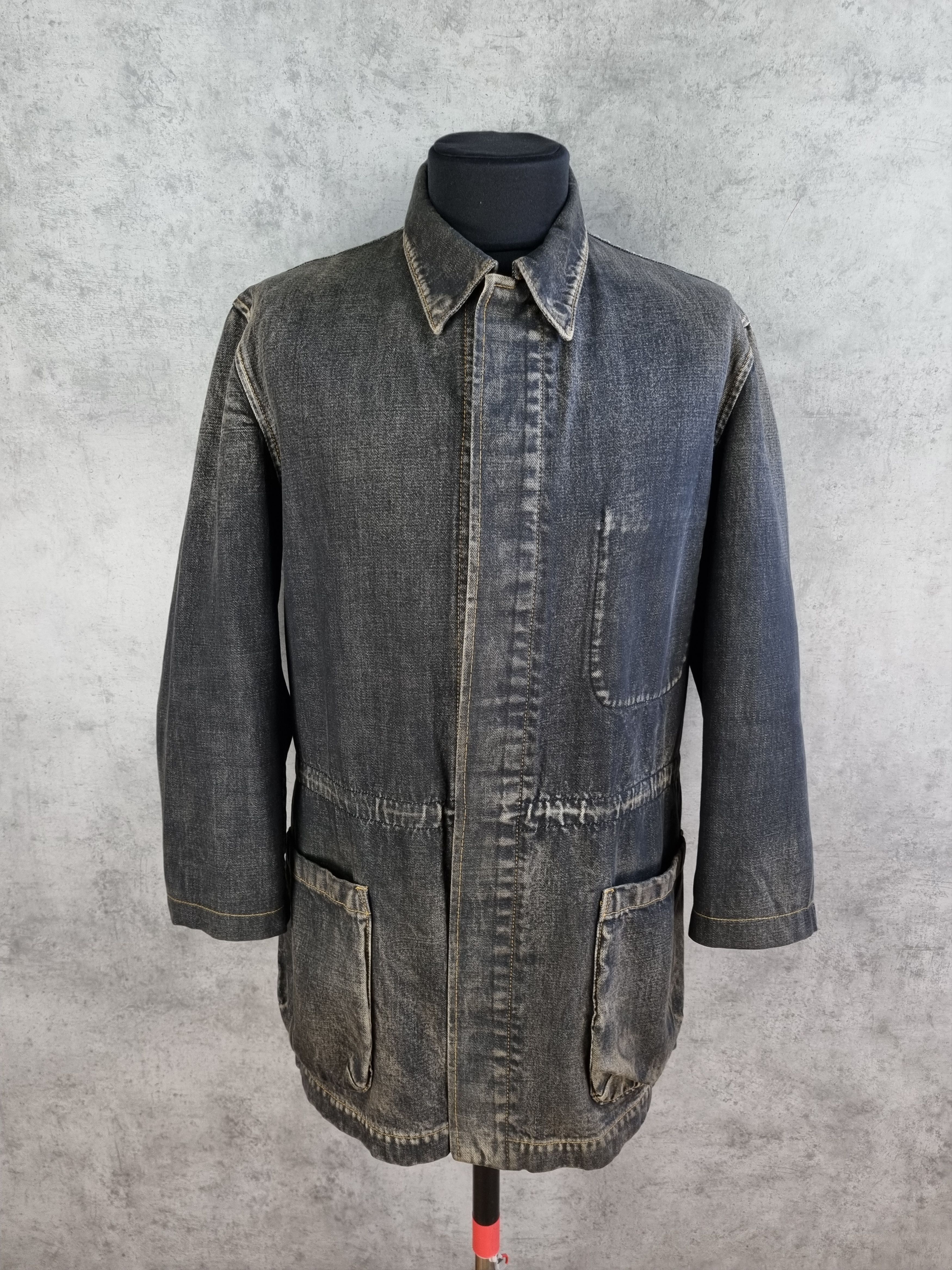 Yohji Yamamoto 2002SS Yohji Yamamoto Pour Homme Selvedge Jacket Size US L / EU 52-54 / 3 - 8 Thumbnail