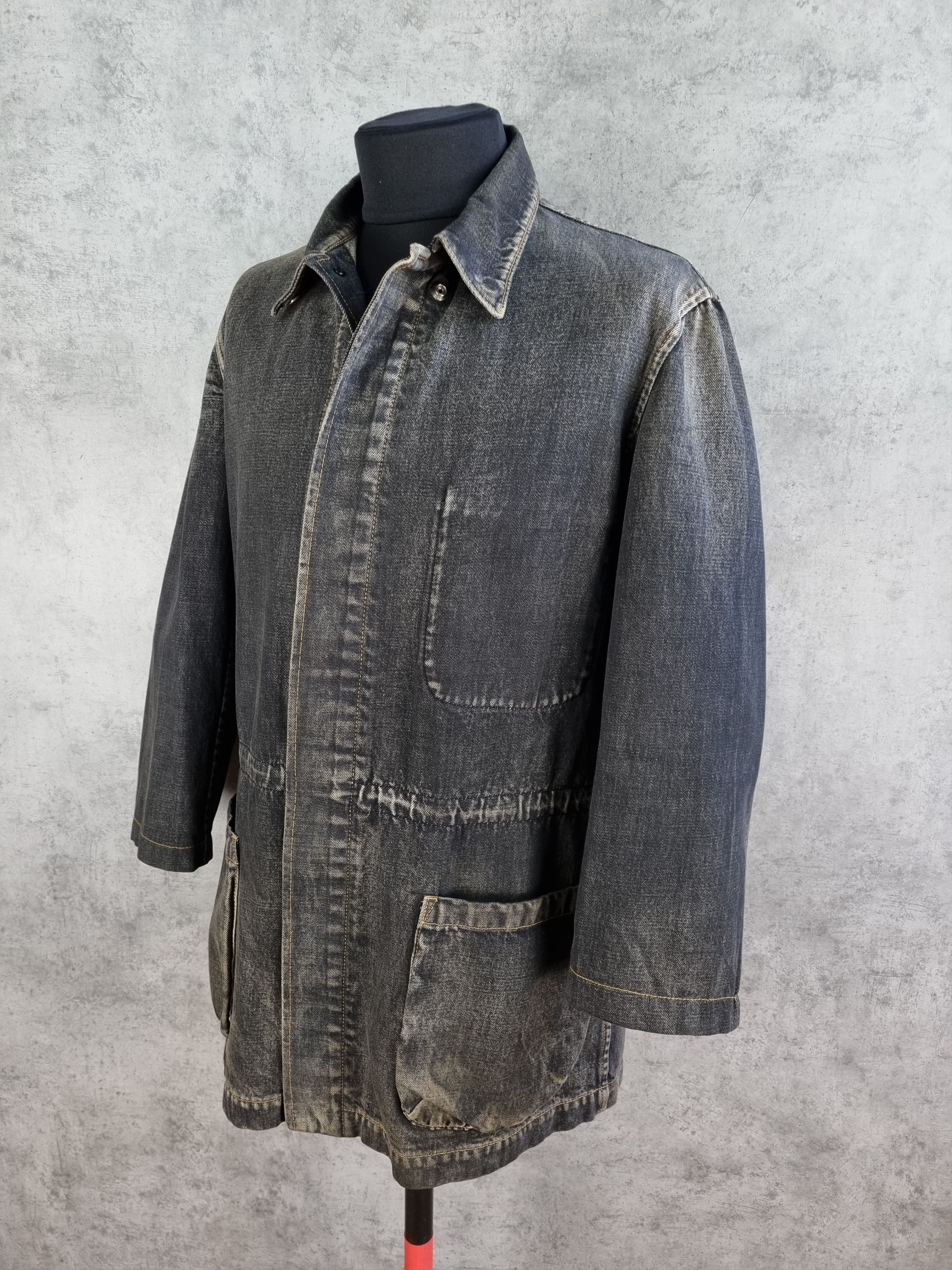 Yohji Yamamoto 2002SS Yohji Yamamoto Pour Homme Selvedge Jacket Size US L / EU 52-54 / 3 - 2 Thumbnail