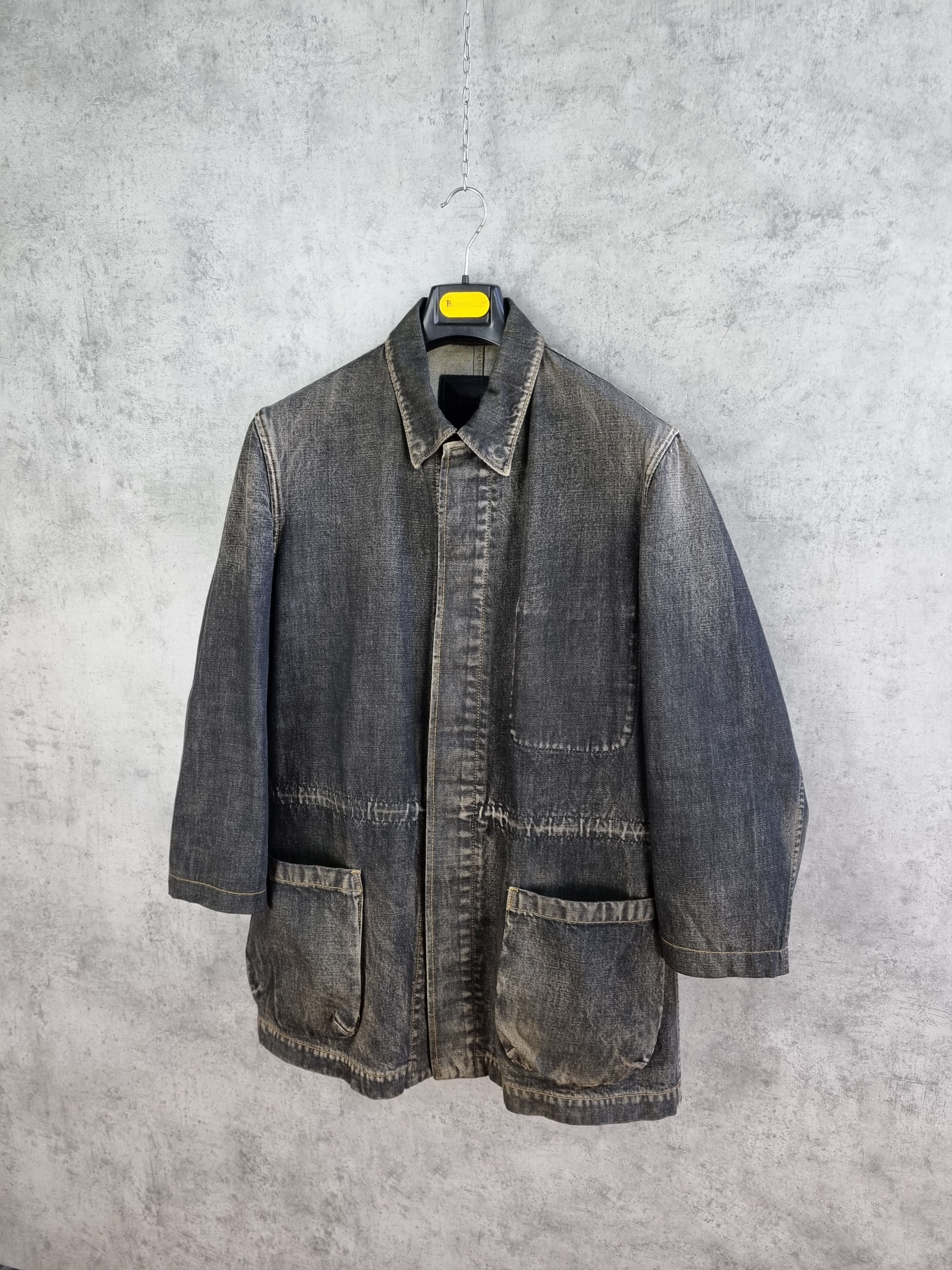 Yohji Yamamoto 2002SS Yohji Yamamoto Pour Homme Selvedge Jacket Size US L / EU 52-54 / 3 - 24 Thumbnail