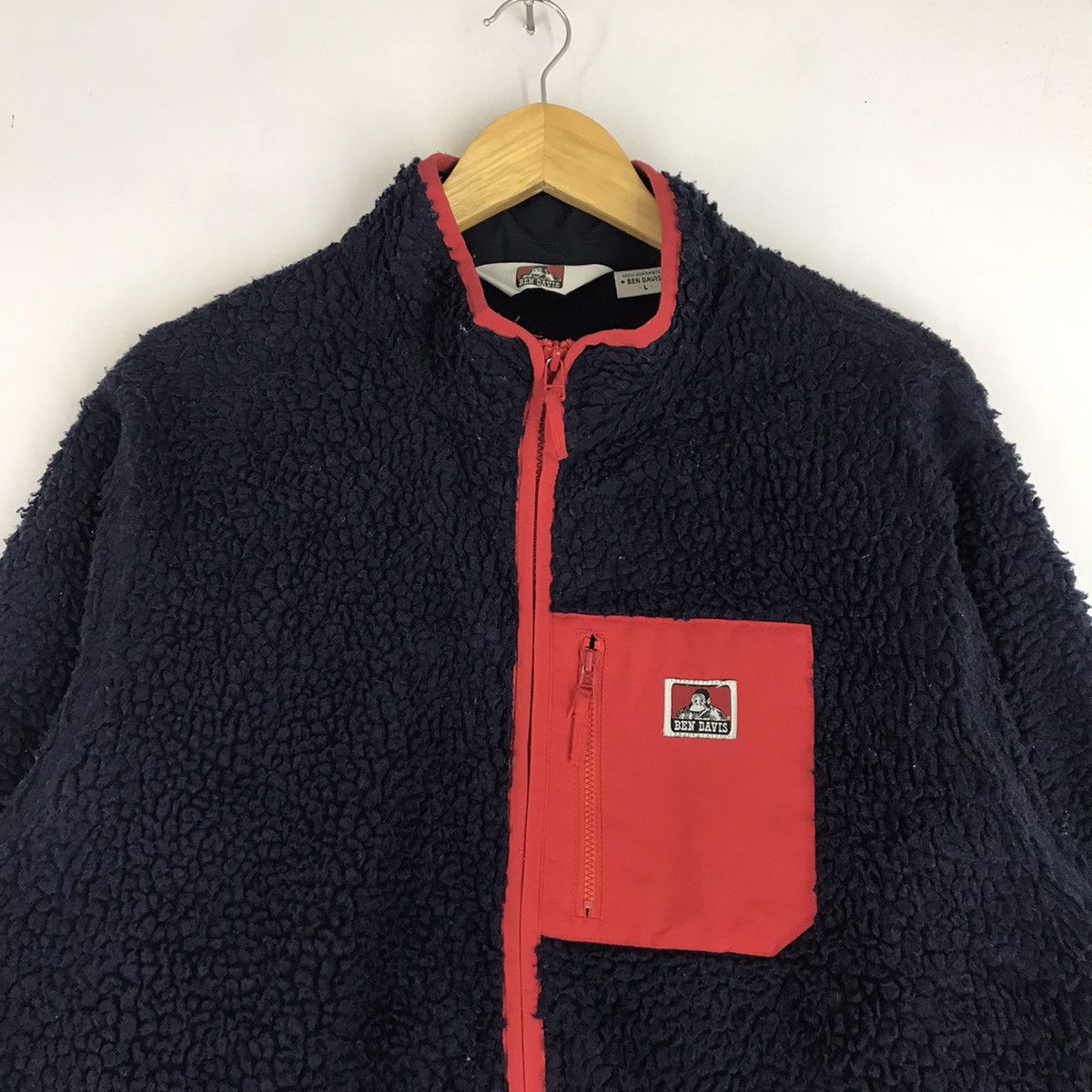 Ben Davis × Vintage RARE Ben Davis Deep Pile Sherpa Zipper Jacket Size US L / EU 52-54 / 3 - 2 Thumbnail