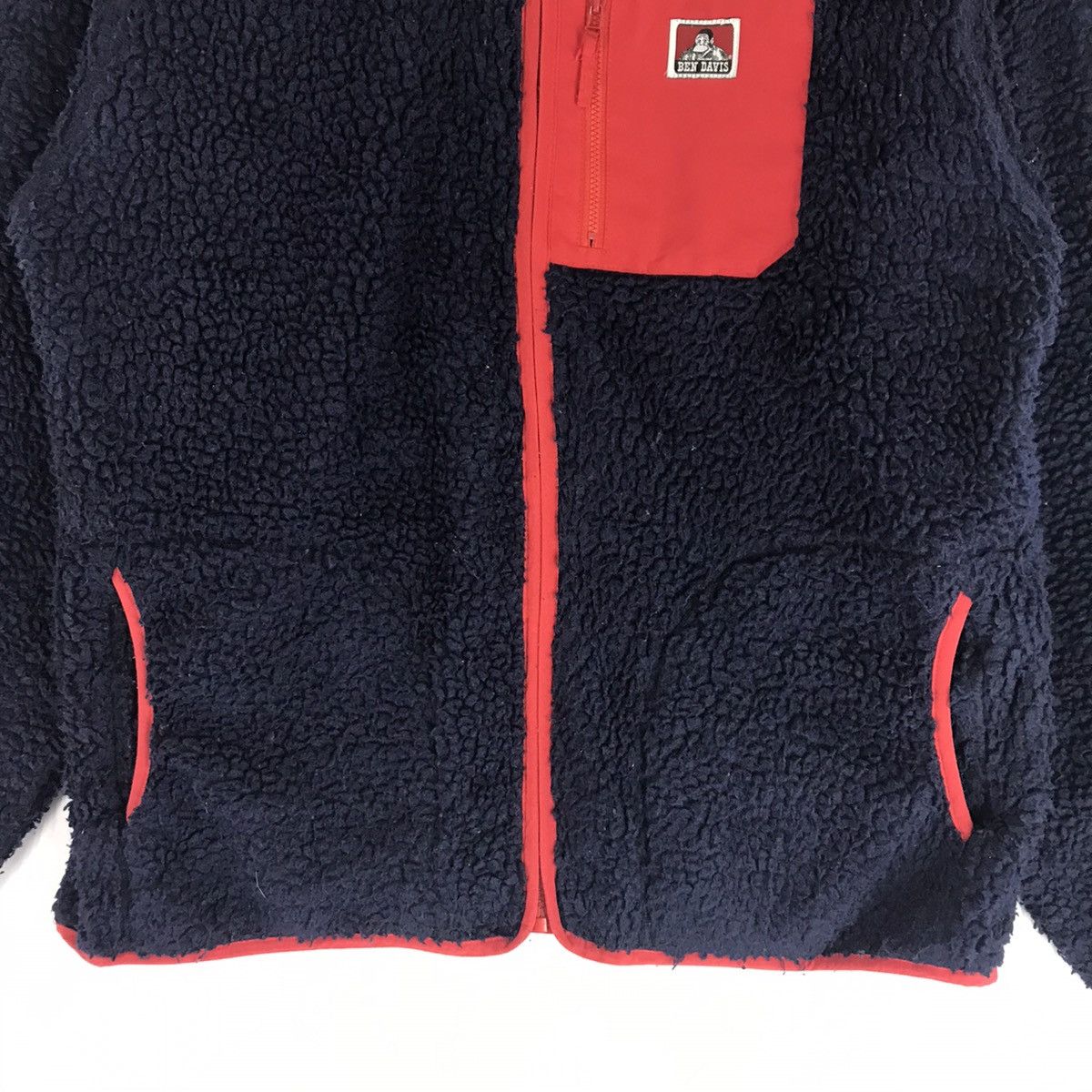 Ben Davis × Vintage RARE Ben Davis Deep Pile Sherpa Zipper Jacket Size US L / EU 52-54 / 3 - 3 Thumbnail