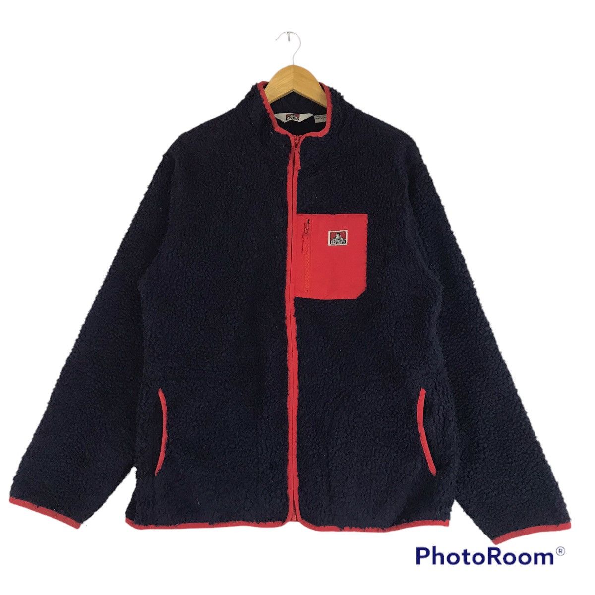 Ben Davis × Vintage RARE Ben Davis Deep Pile Sherpa Zipper Jacket Size US L / EU 52-54 / 3 - 1 Thumbnail