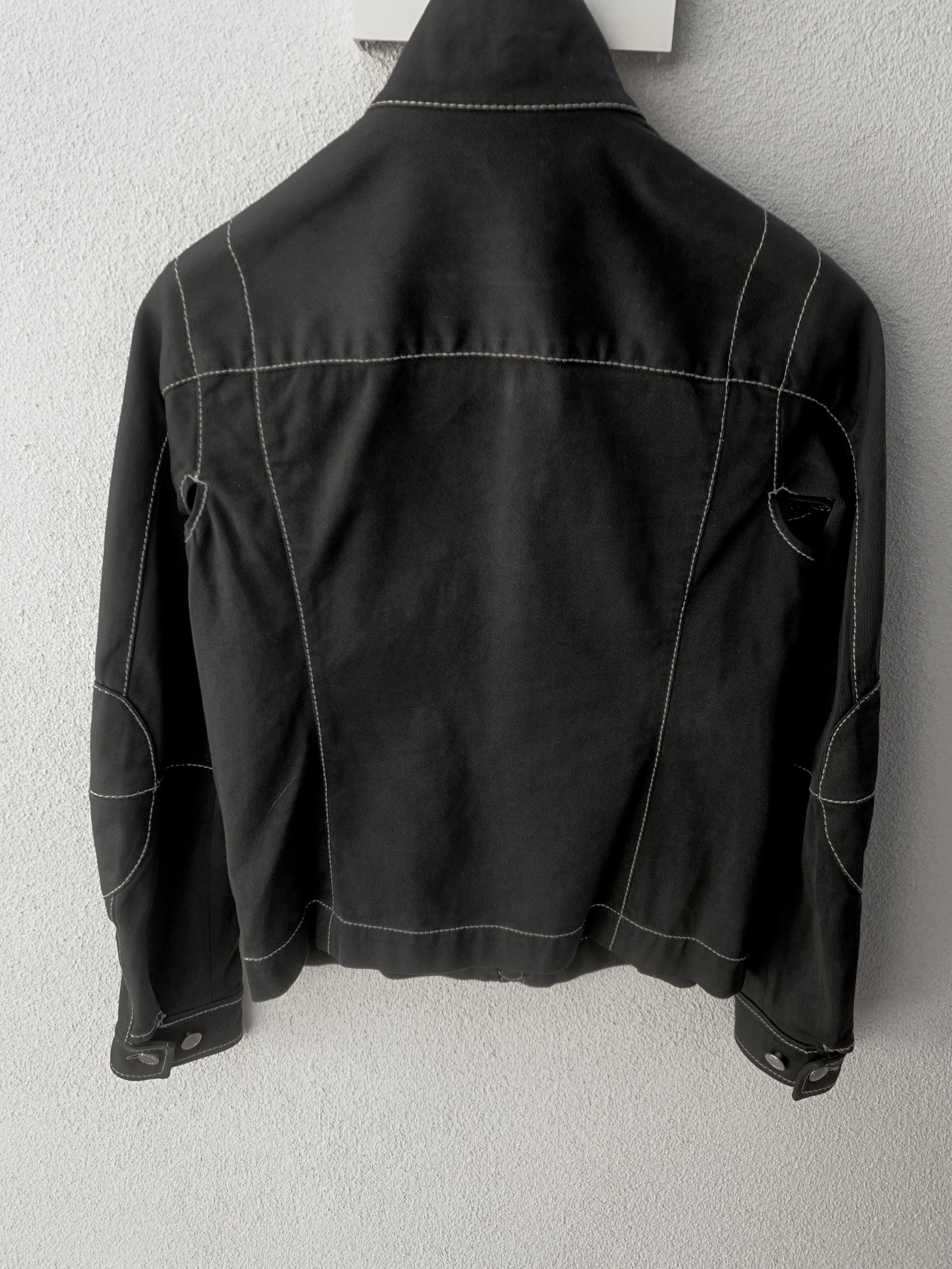 Prada PRADA Vintage 90s Black Biker Cotton Jacket Size US S / EU 44-46 / 1 - 2 Thumbnail