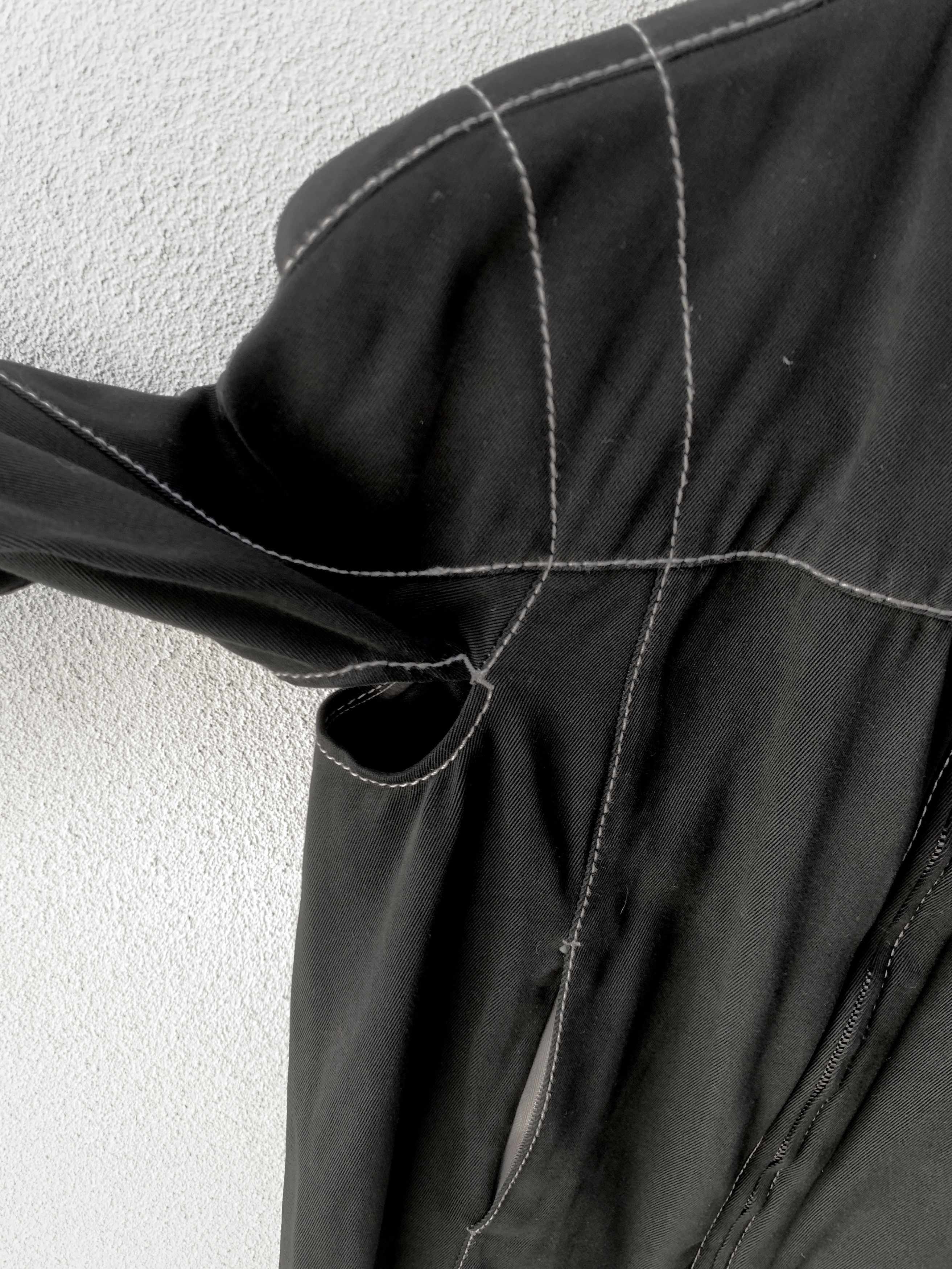 Prada PRADA Vintage 90s Black Biker Cotton Jacket Size US S / EU 44-46 / 1 - 4 Thumbnail