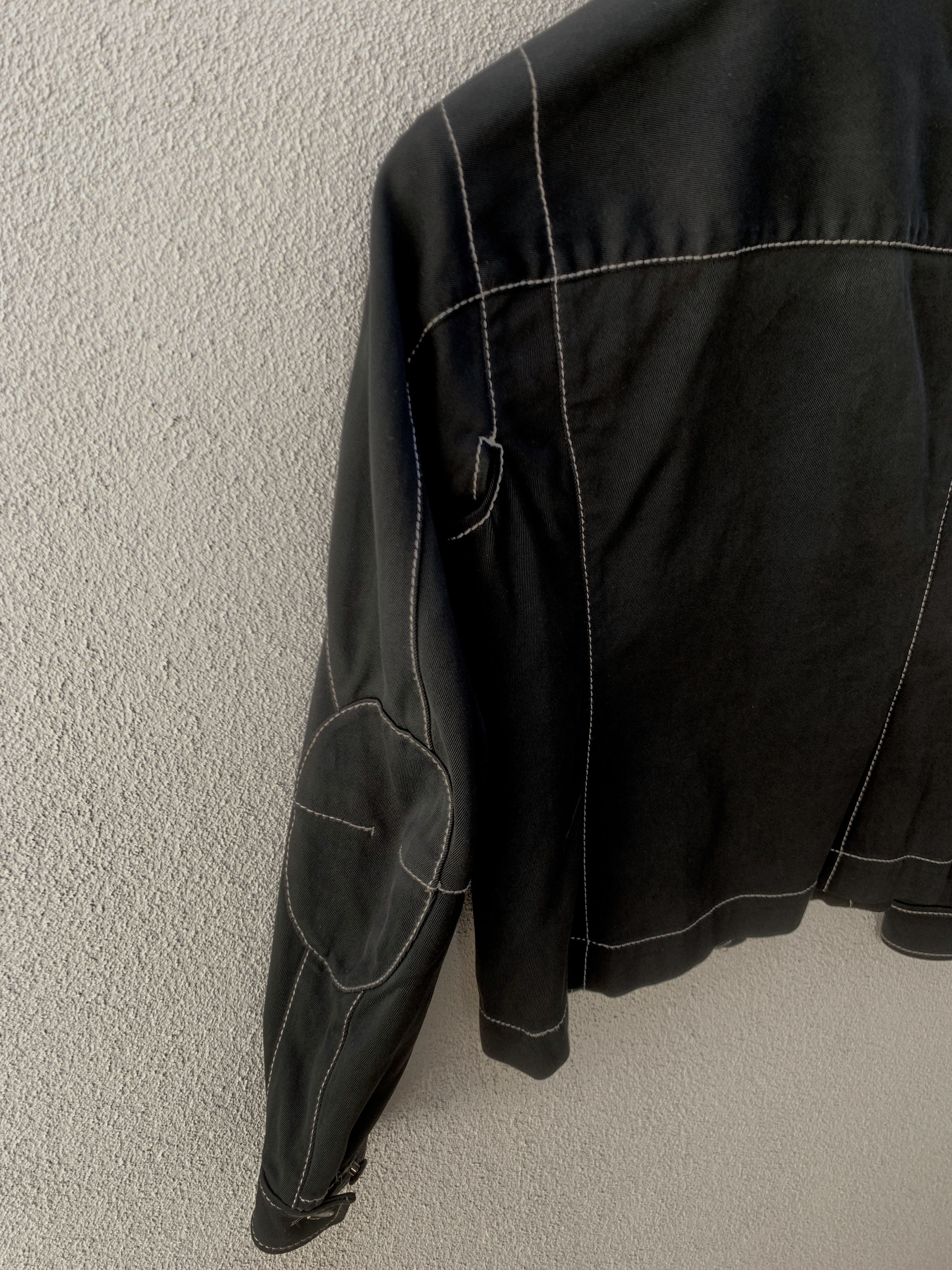 Prada PRADA Vintage 90s Black Biker Cotton Jacket Size US S / EU 44-46 / 1 - 6 Thumbnail