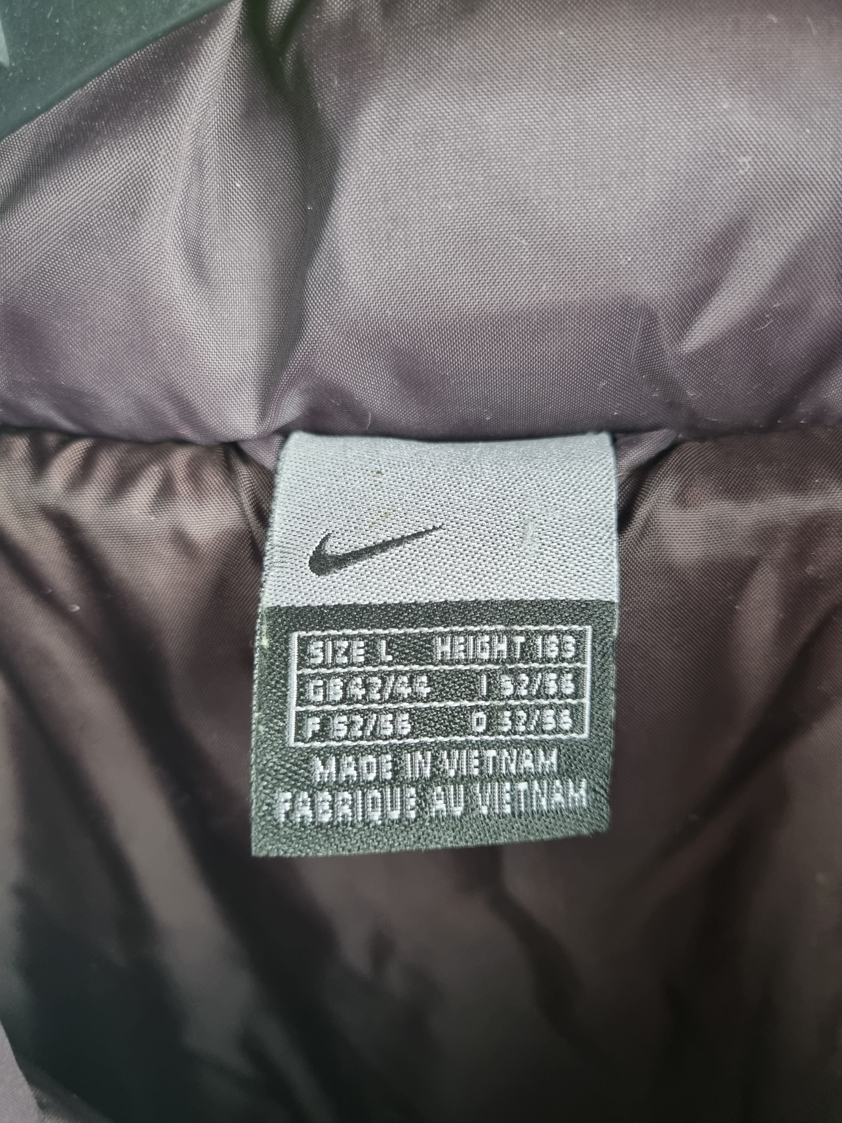 Nike × Vintage 90s Vintage NIKE Deep Purple Down Jacket Swoosh Size US L / EU 52-54 / 3 - 8 Thumbnail