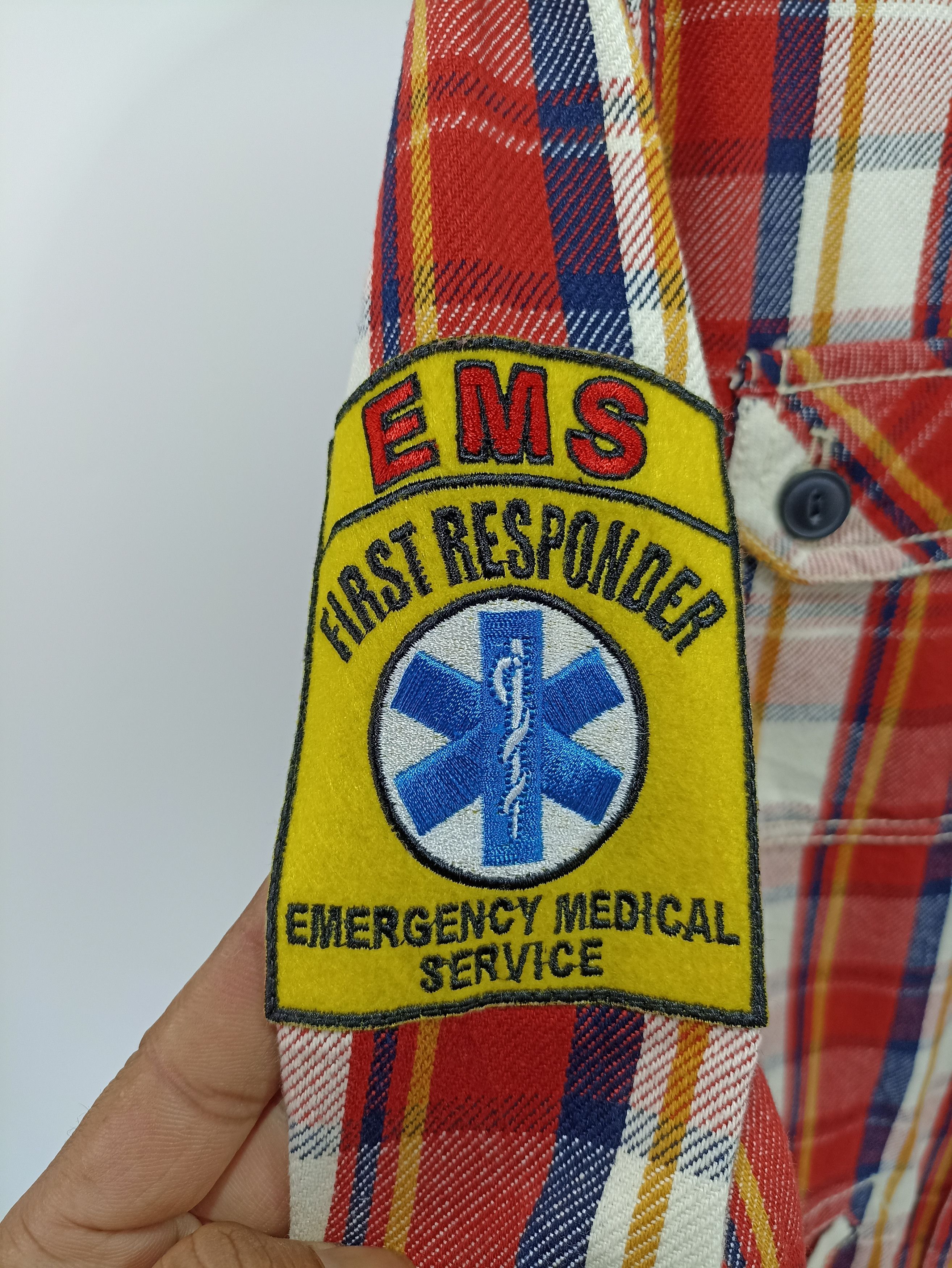 Flannel × Japanese Brand × Vintage Japanesebrand EMS Rescue Squad Ems Flannel Jacket Size US S / EU 44-46 / 1 - 4 Thumbnail