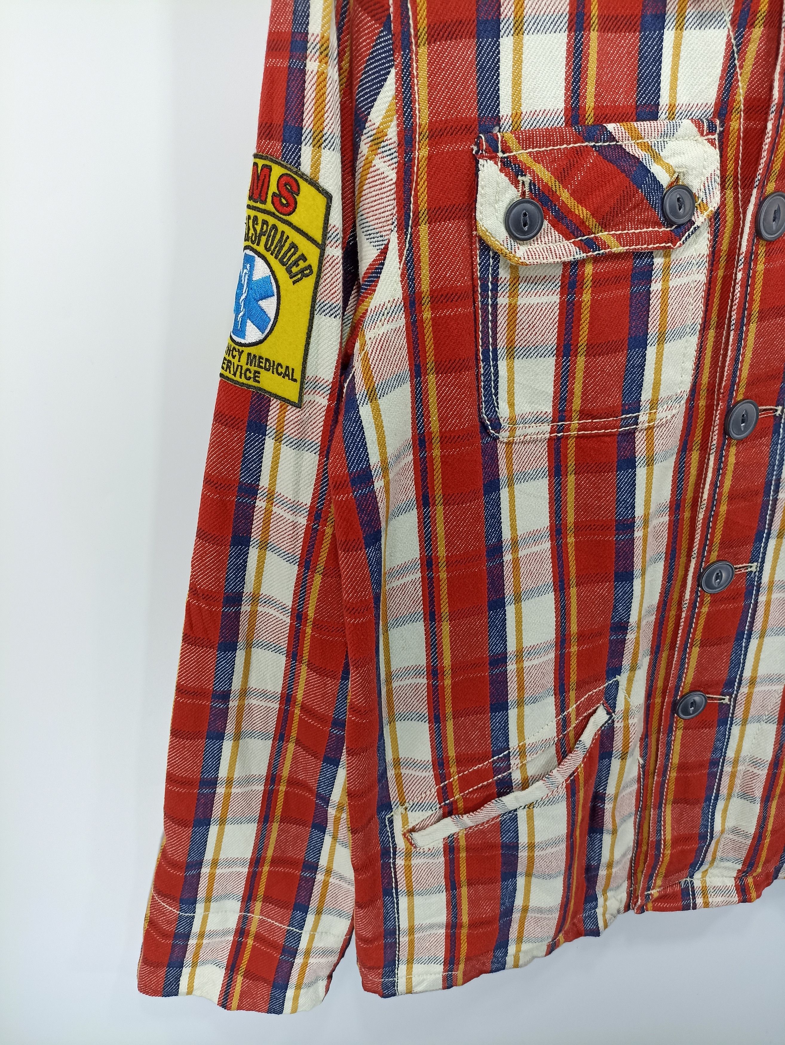Flannel × Japanese Brand × Vintage Japanesebrand EMS Rescue Squad Ems Flannel Jacket Size US S / EU 44-46 / 1 - 3 Thumbnail