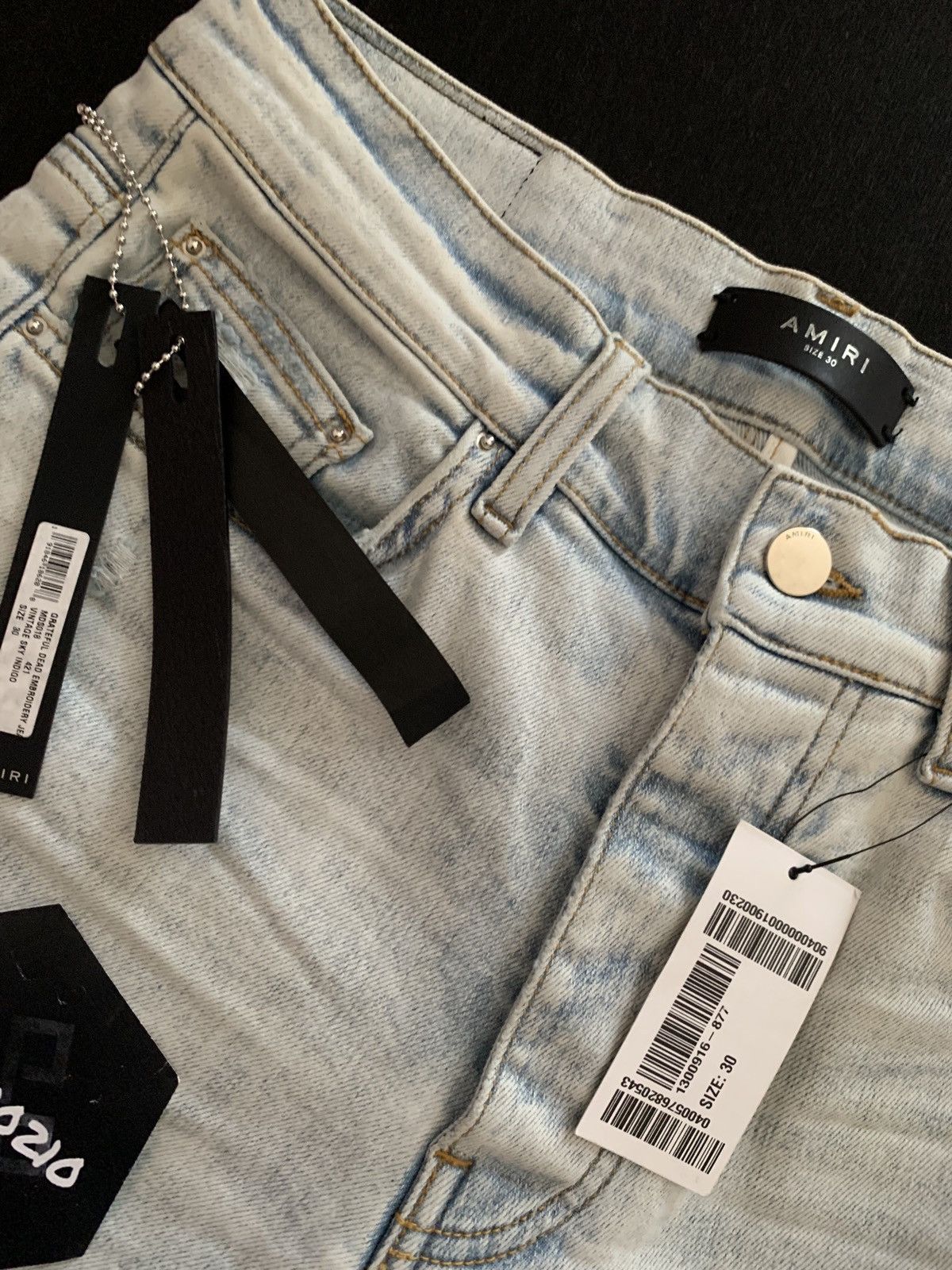 Amiri × Grateful Dead Amiri Grateful Dead Skinny Fit Embroidered Distressed Jeans Size US 30 / EU 46 - 5 Thumbnail