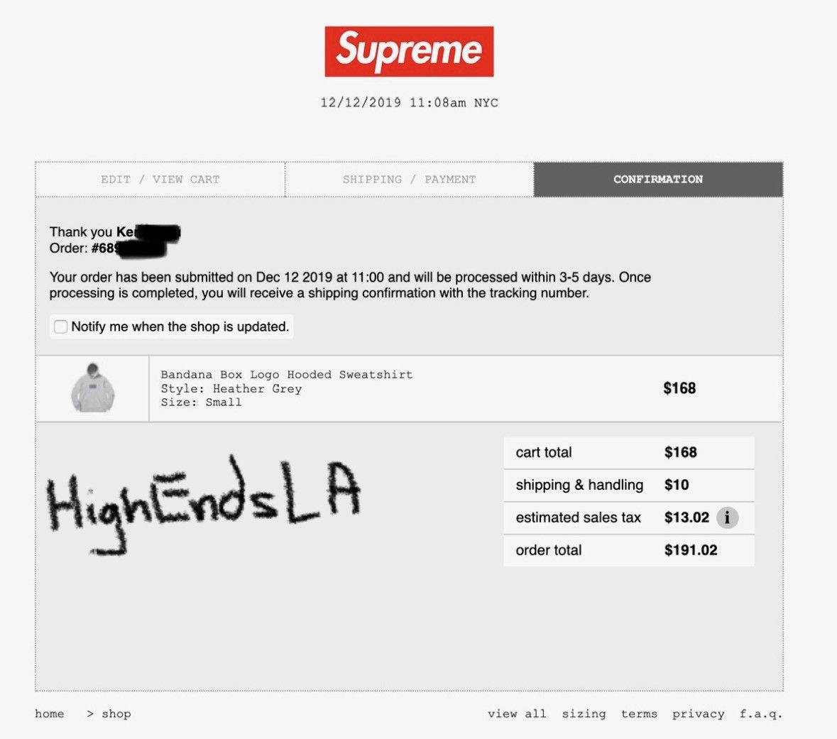 Supreme Supreme Grey Bandana Box Logo Size US S / EU 44-46 / 1 - 6 Thumbnail