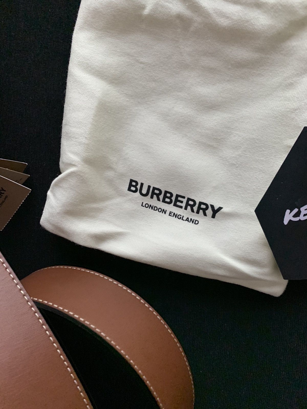 Burberry Burberry Monogram Motif Topstiched Leather Belt Size 30 - 8 Thumbnail