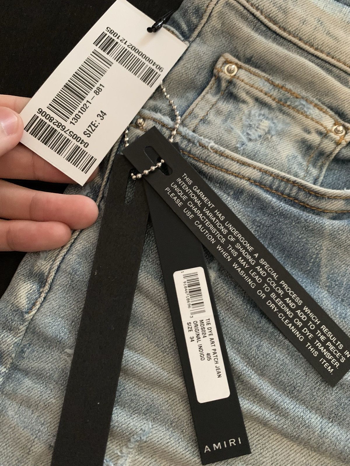 Amiri Amiri Tie Dye Art Patch Skinny Denim Size US 34 / EU 50 - 4 Thumbnail